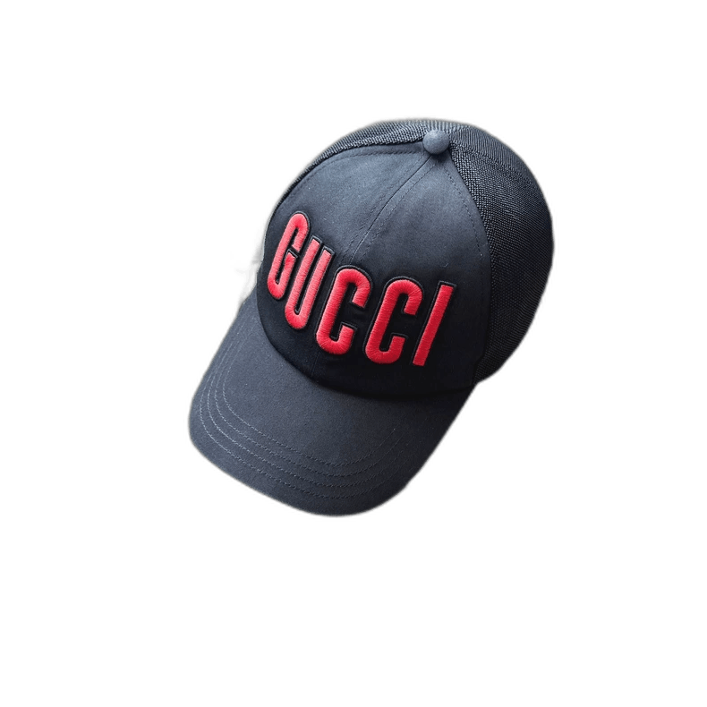 Gucci Gucci Embroidered Logo Black Baseball Cap - dmc Size ONE SIZE - 1 Thumbnail