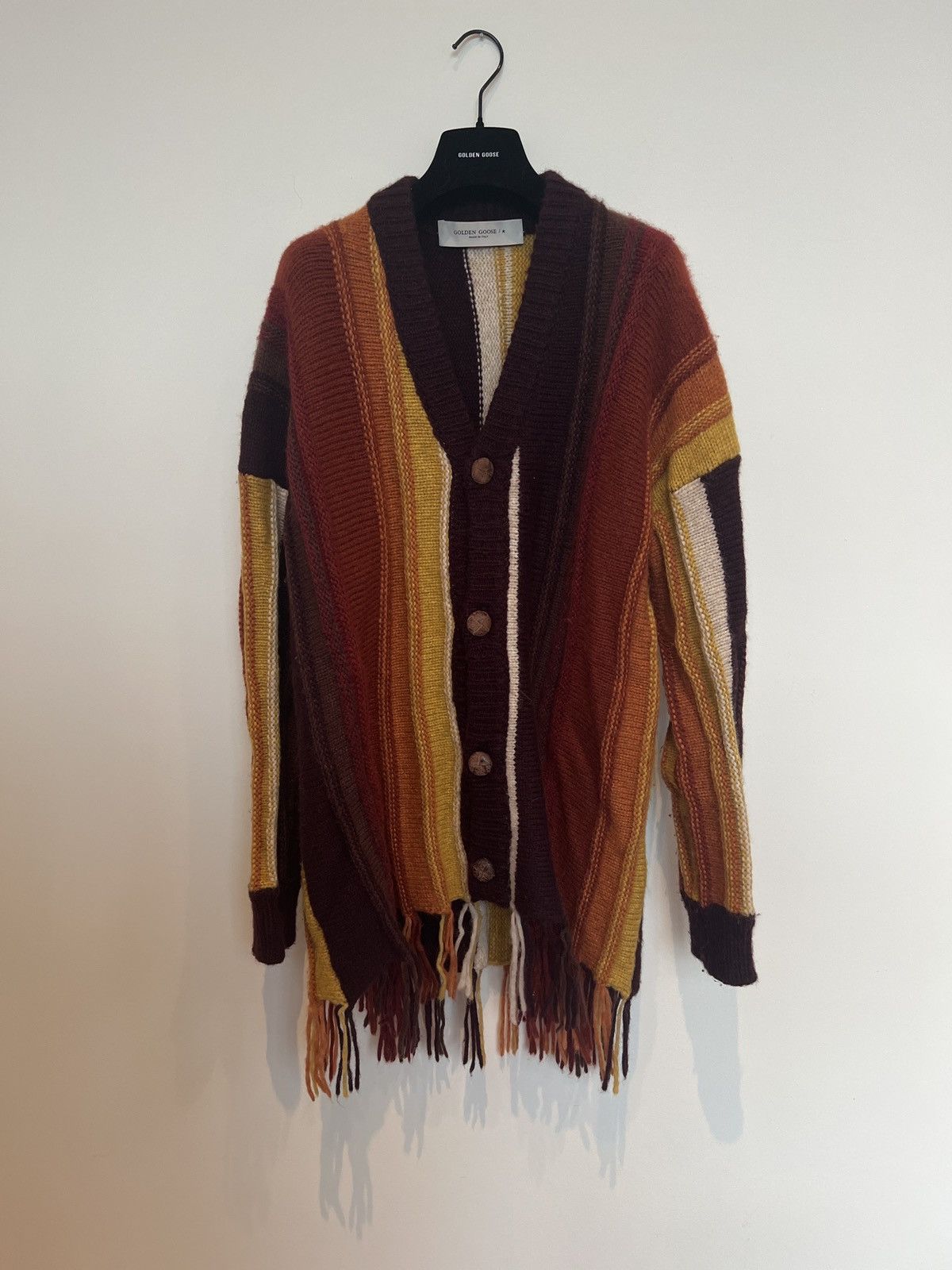 Golden Goose Golden Goose fringed alpaca cardigan Size US M / EU 48-50 / 2 - 2 Thumbnail
