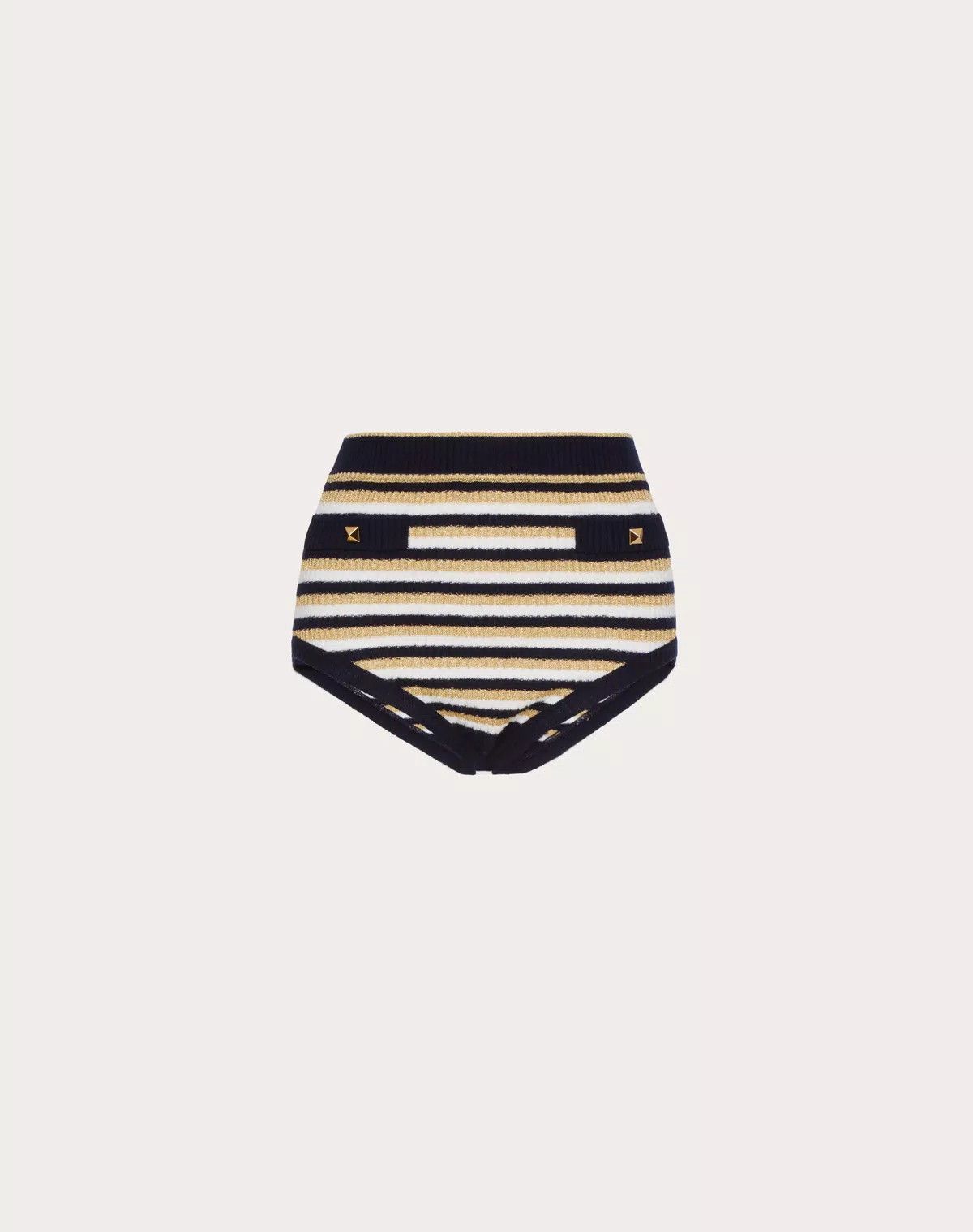 Valentino o1s1wg110625 Wool And Lurex Shorts in Multicolor Size 32" / US 10 / IT 46 - 1 Thumbnail