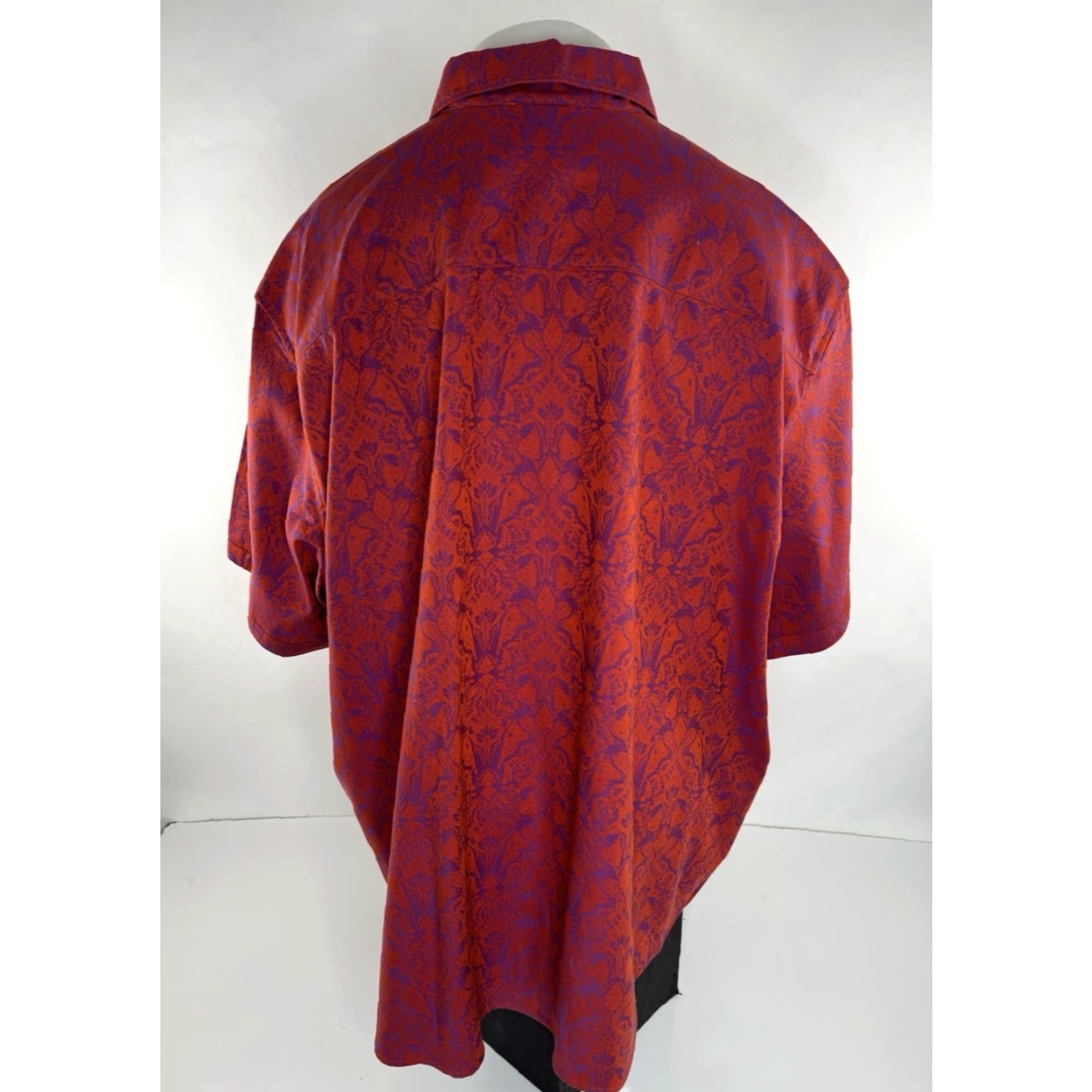 Robert Graham Robert Graham Paisley Floral Print Mens 3XL Shirt Colorful Red Short Sleeve Button-Up EXCELLENT Size US XXL / EU 58 / 5 - 4 Thumbnail