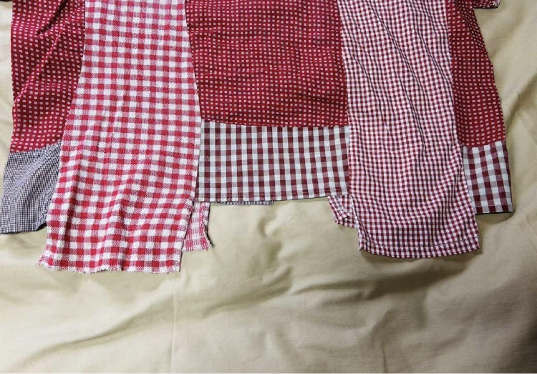 Kapital KAPITAL KOUNTRY Check Patchwork Oversized Shirt Red Size ONE SIZE - 4 Thumbnail