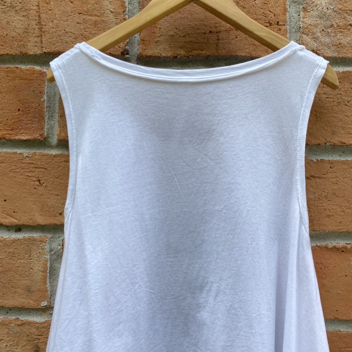 Sunao Kuwahara Sunao Kuwahara White Sleeveless Graphic Asymmetrical Hem Top Size M / US 6-8 / IT 42-44 - 12 Thumbnail