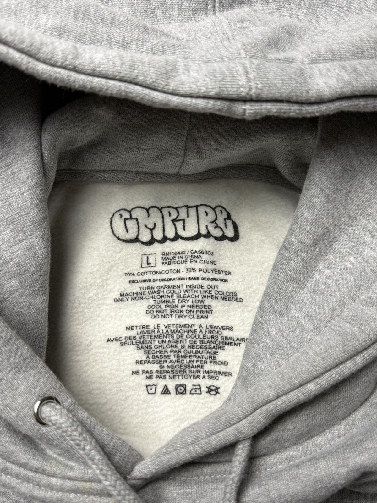 Empyre Empyre Gray Logo Patch Hoodie Size L Size US L / EU 52-54 / 3 - 12 Thumbnail