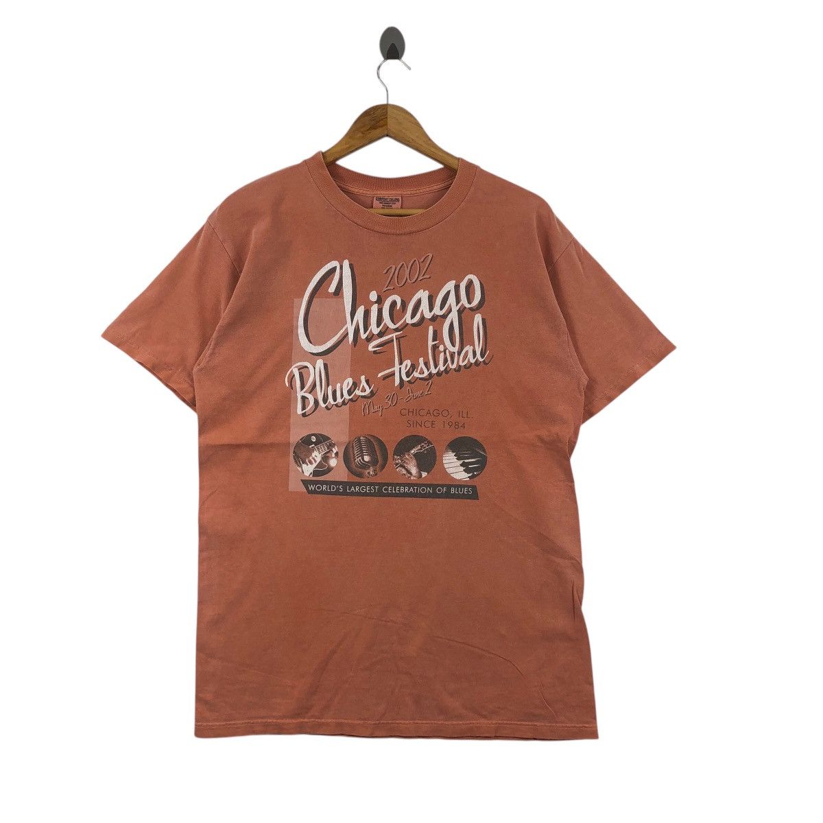 Band Tees × Vintage Vintage Chicago Blues Festival Tee Shirt Band Tees Size US M / EU 48-50 / 2 - 1 Thumbnail