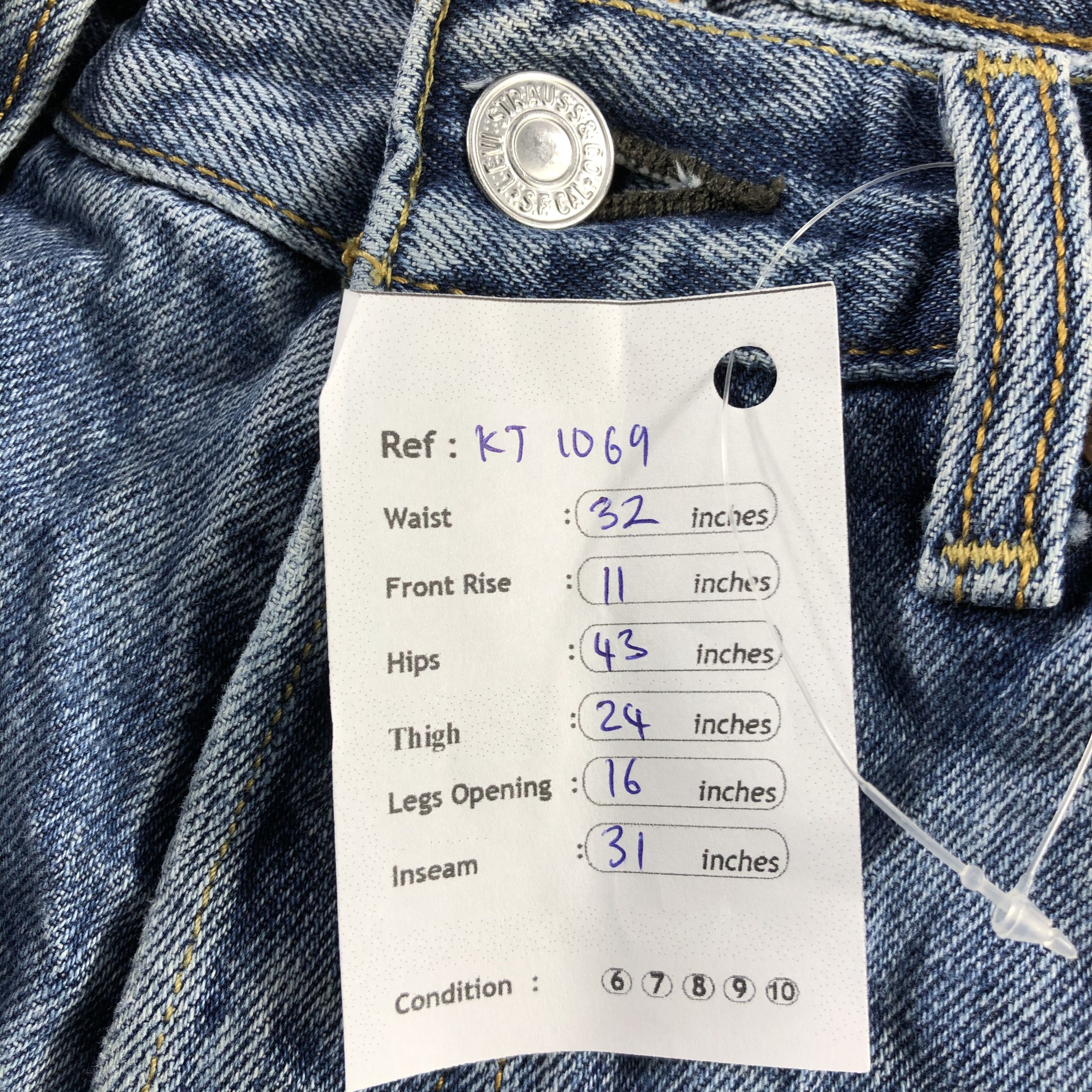 Levi's Vintage Levi's 501 Jeans Distress Medium Wash Denim KJ1069 Size US 32 / EU 48 - 14 Thumbnail