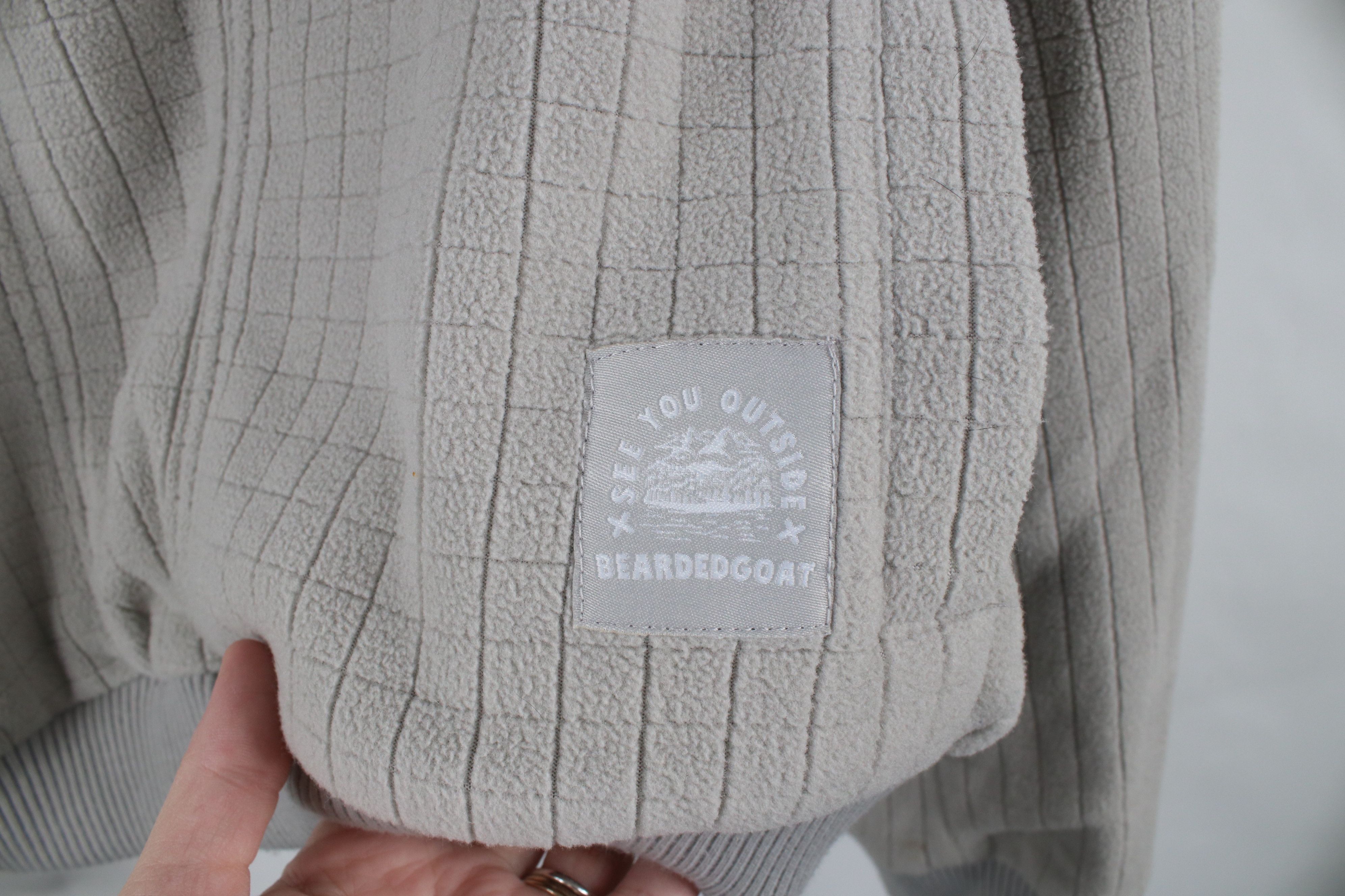 Vintage Beardedgoat Spell Out Sierra Fleece Hoodie Sweatshirt Gray Size M / US 6-8 / IT 42-44 - 4 Thumbnail