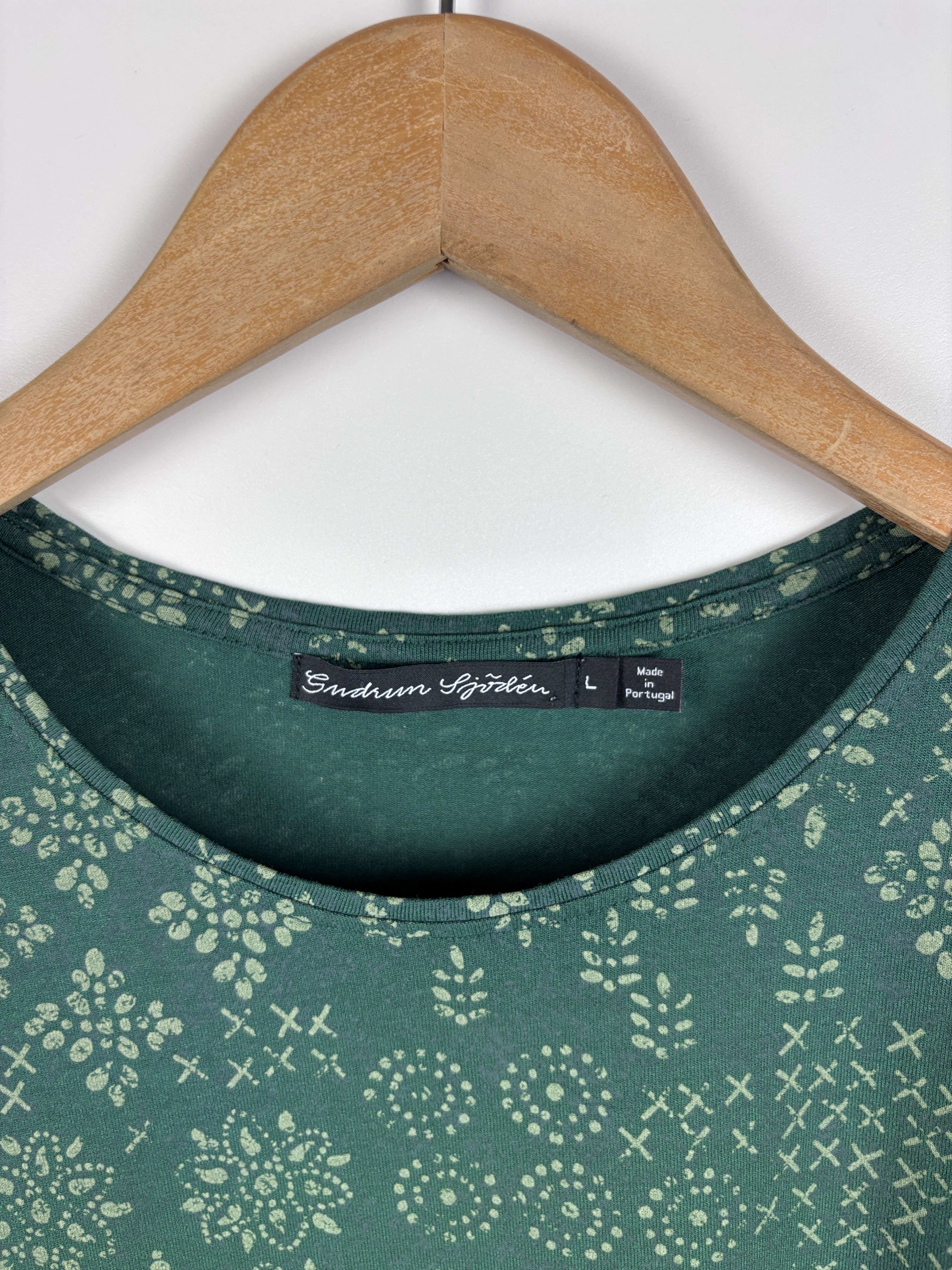 Gudrun Sjoden Womens Gudrun Sjoden Micro Modal Green Top T-Shirt Size L Size L / US 10 / IT 46 - 4 Thumbnail