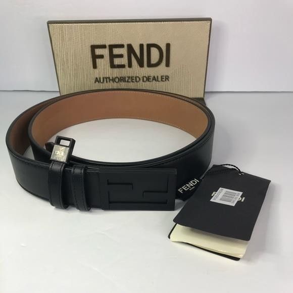 Fendi New Authentic Fendi Baguette FF Logo Buckle Leather Belt","d Size ONE SIZE - 8 Thumbnail