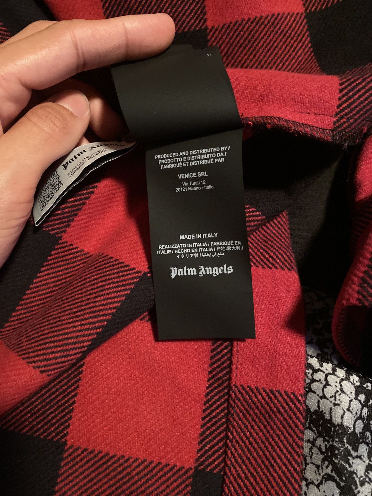Palm Angels MENS PALM ANGELS BUTTON DOWN FLANNEL RED Size US S / EU 44-46 / 1 - 6 Thumbnail