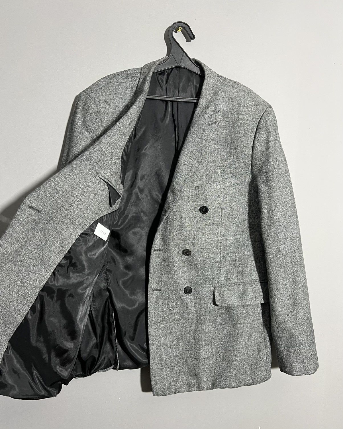 Reiss Reiss Gray Double-Breasted Blazer Jacket Size US M / EU 48-50 / 2 - 8 Thumbnail