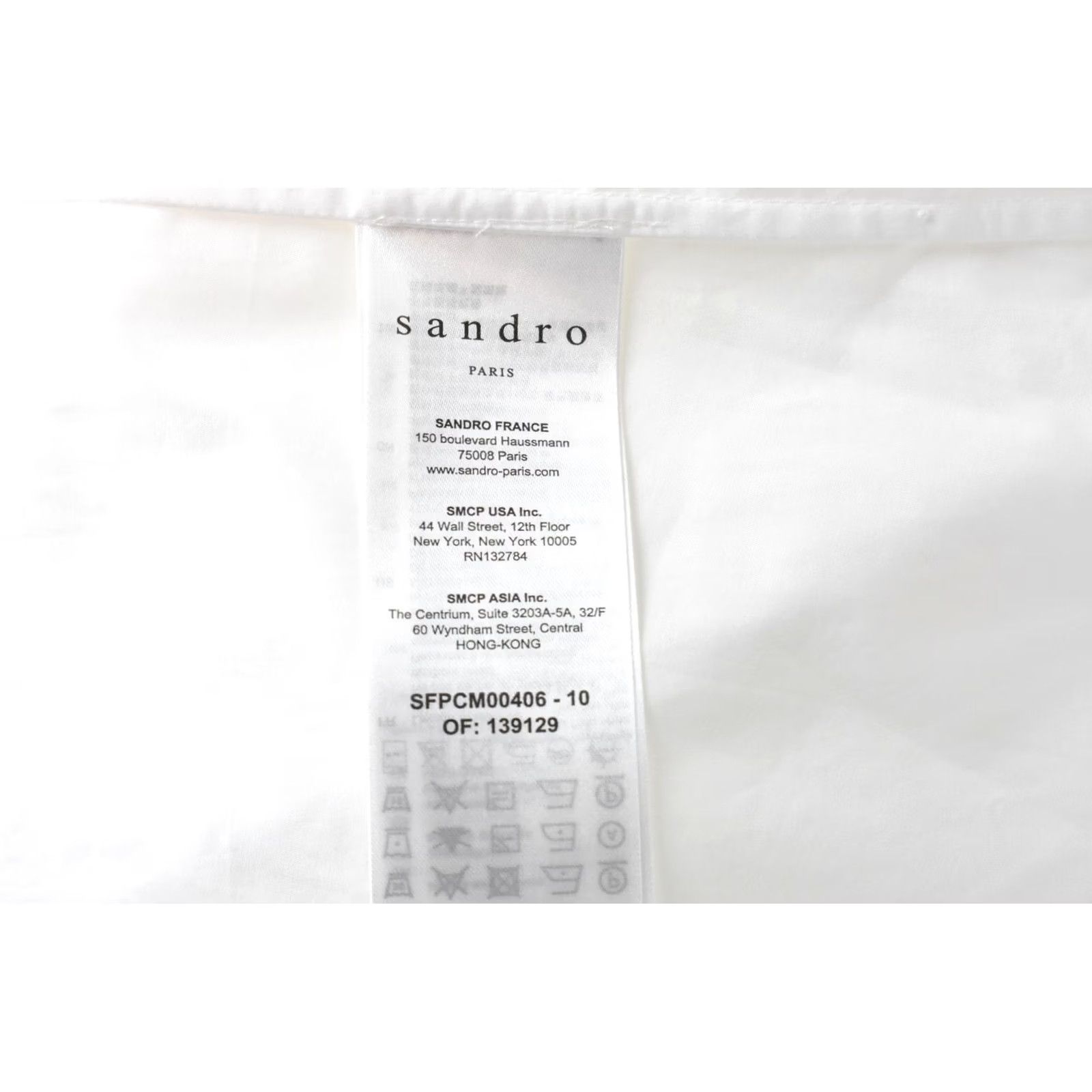 Sandro Sandro Shirt Women M Short Sleeve Pockets Button Up Collared V-Neck Size M / US 6-8 / IT 42-44 - 7 Thumbnail