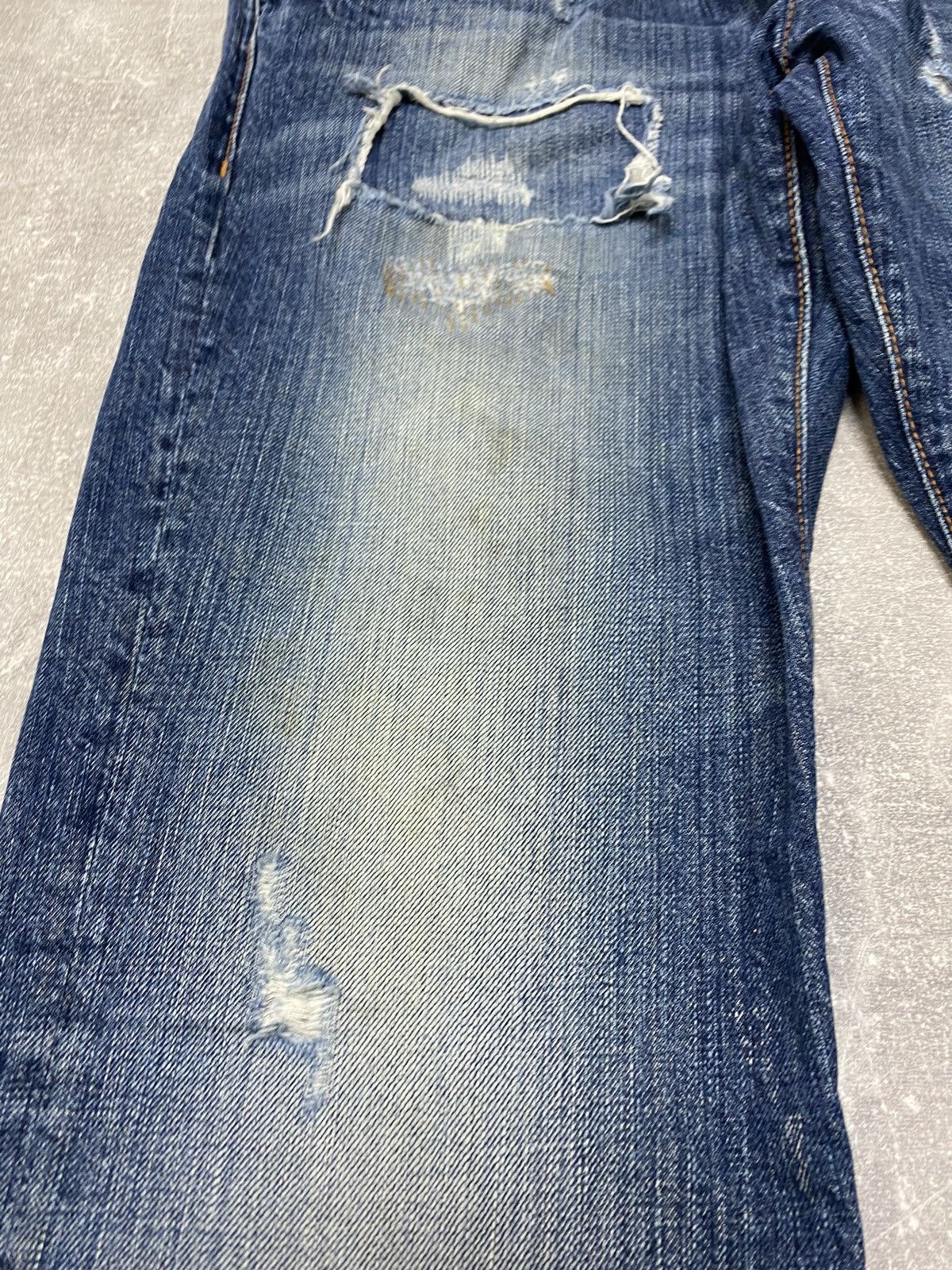 Designer × Dirk Bikkembergs Dirk Bikkembergs Sport Couture Cut Raw Denim Jeans Size US 34 / EU 50 - 5 Thumbnail