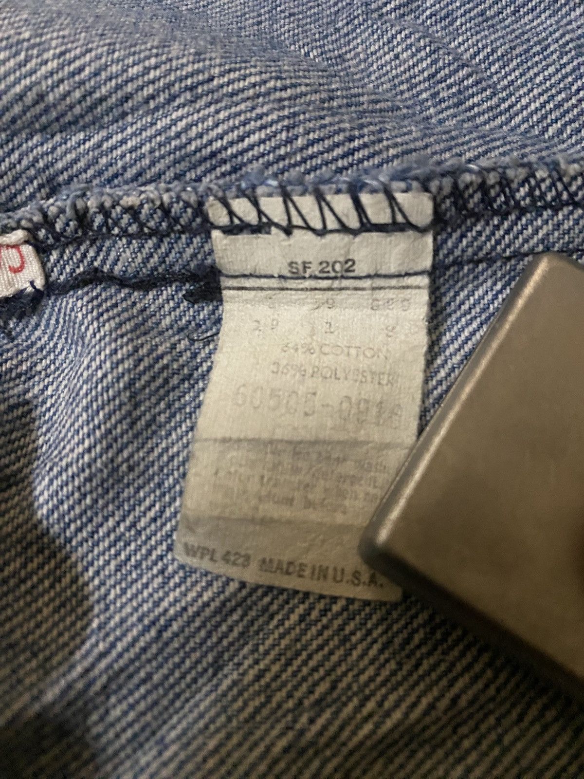 Levi's Vintage 60s Levis Snap Button Vest Denim Size US S / EU 44-46 / 1 - 7 Thumbnail