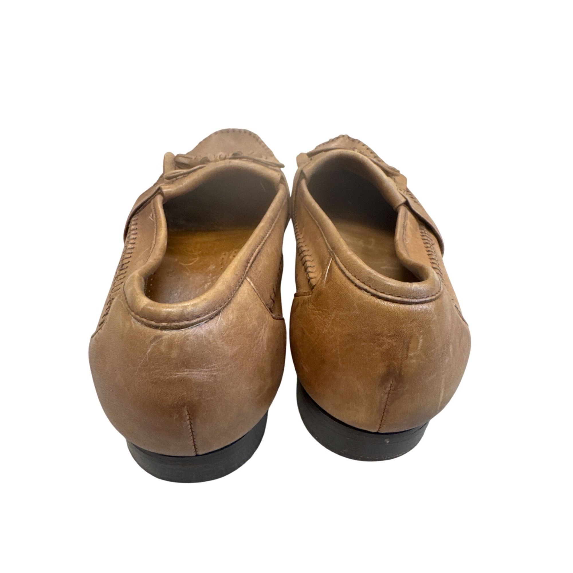 Frye Frye Mens Brown Leather Tassel Slip-On Loafers Size 12D Size US 12 / EU 45 - 7 Thumbnail