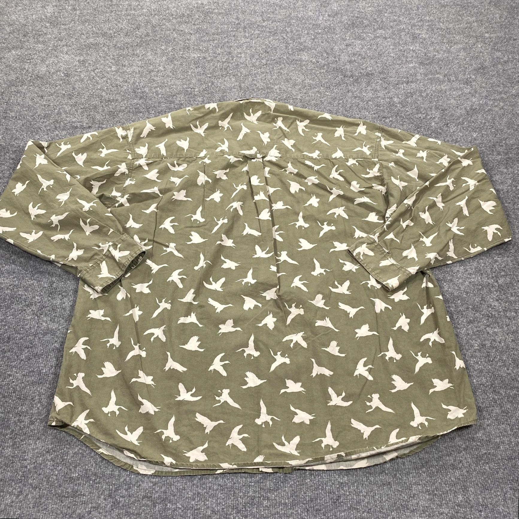 Vintage Columbia Shirt Mens 2XL Green Bird Print Long Sleeve Button-Down Casual Cotton Size US XXL / EU 58 / 5 - 4 Thumbnail