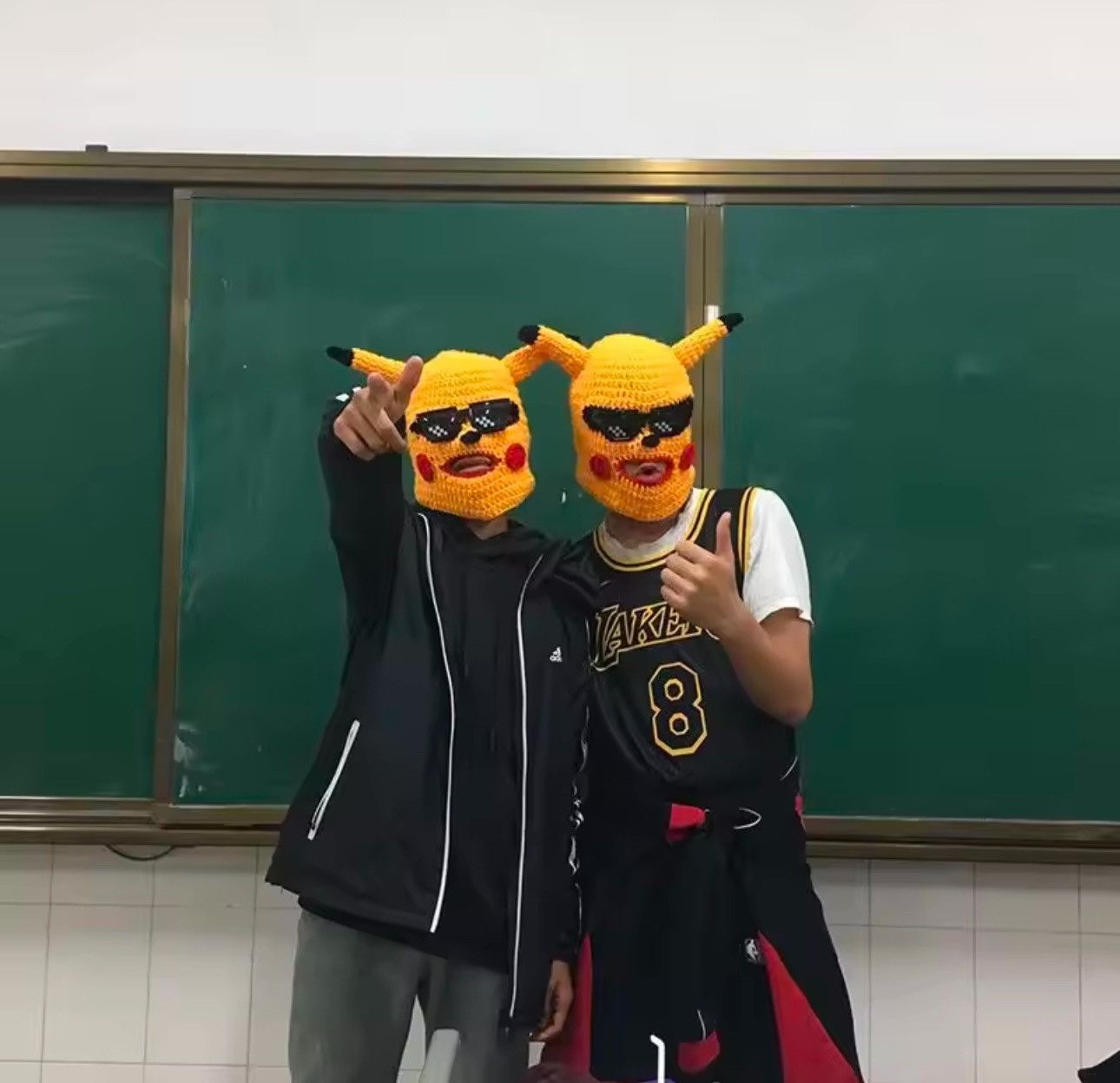 Handmade × Japanese Brand Knitted Balaclava Hat Pikachu Pokemon Devil Style Size ONE SIZE - 4 Thumbnail