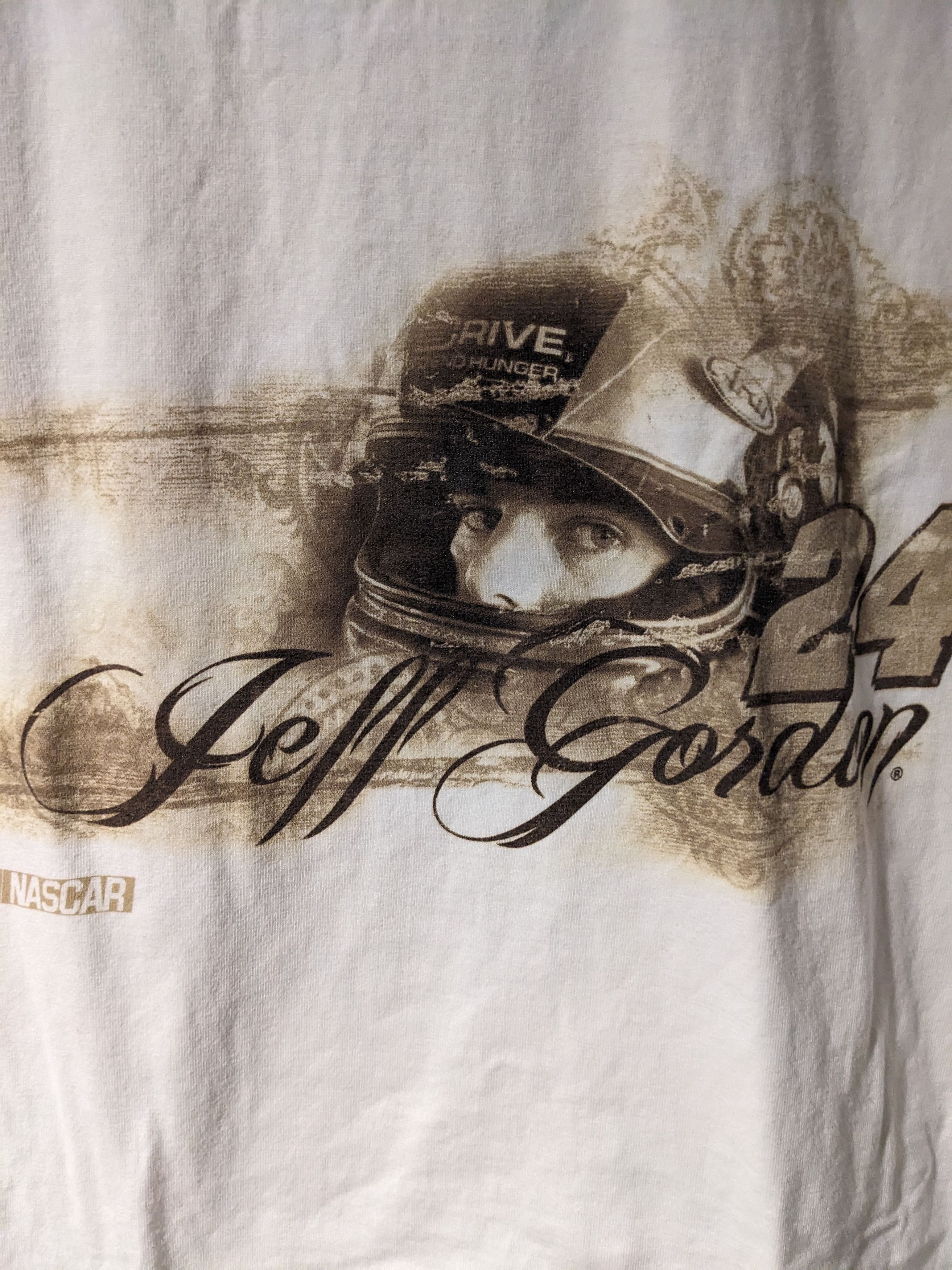 NASCAR × Vintage Vintage 2011 Jeff Gordan Nascar Womans White Large T-Shirt Size L / US 10 / IT 46 - 2 Thumbnail