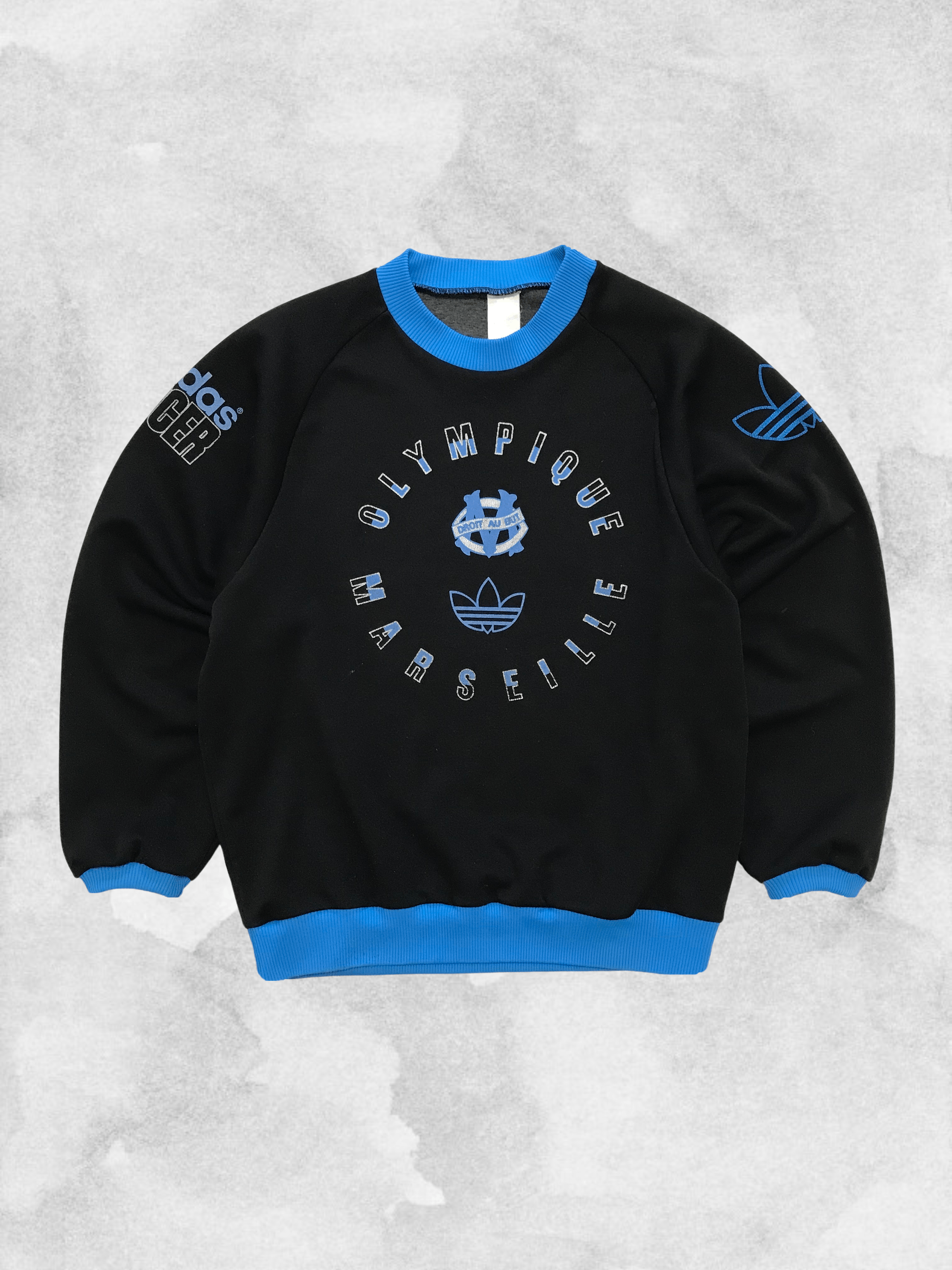 Adidas ADIDAS OLYMPIQUE MARSEILLE Vintage Sweatshirt 90s Soccer FC Size US S / EU 44-46 / 1 - 1 Thumbnail