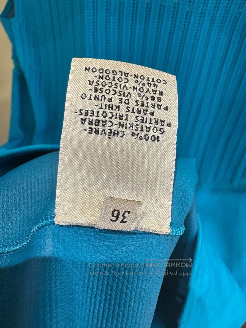 Hermes Hermes Velvet Lamb Leather Dress with Classic Blue Color a Size XS / US 0-2 / IT 36-38 - 6 Thumbnail