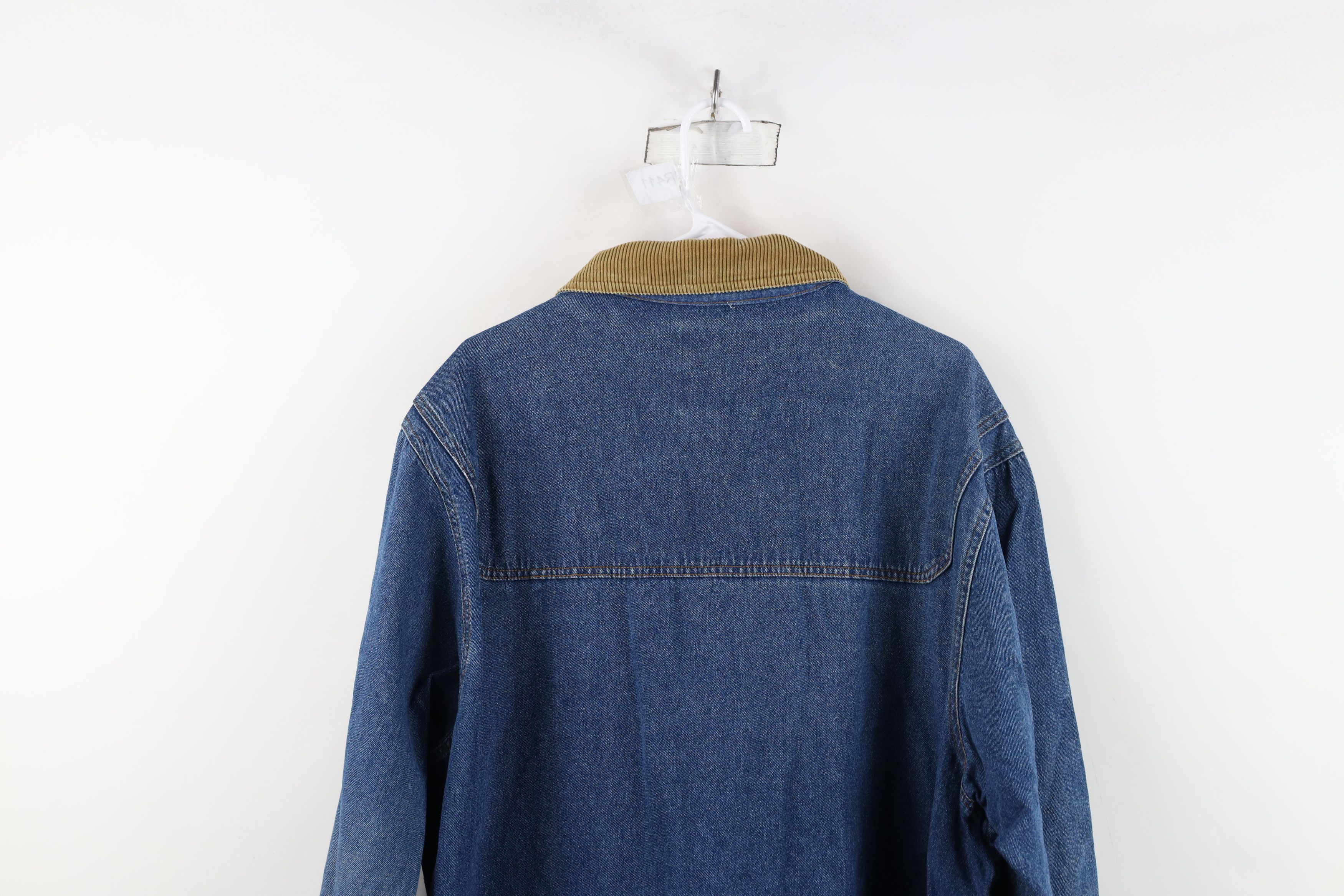 Vintage Vintage 90s Streetwear Distressed Toggle Button Denim Jacket Size 3XL / US 20-22 - 14 Thumbnail