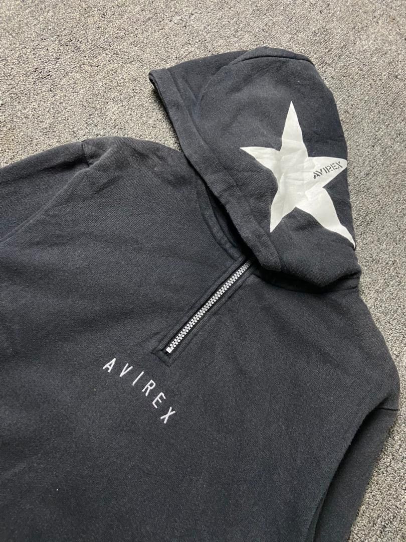 Avirex AVIREX Brand Half Zipper Pullover Hoodies (186) Size US XXS / EU 40 - 10 Thumbnail