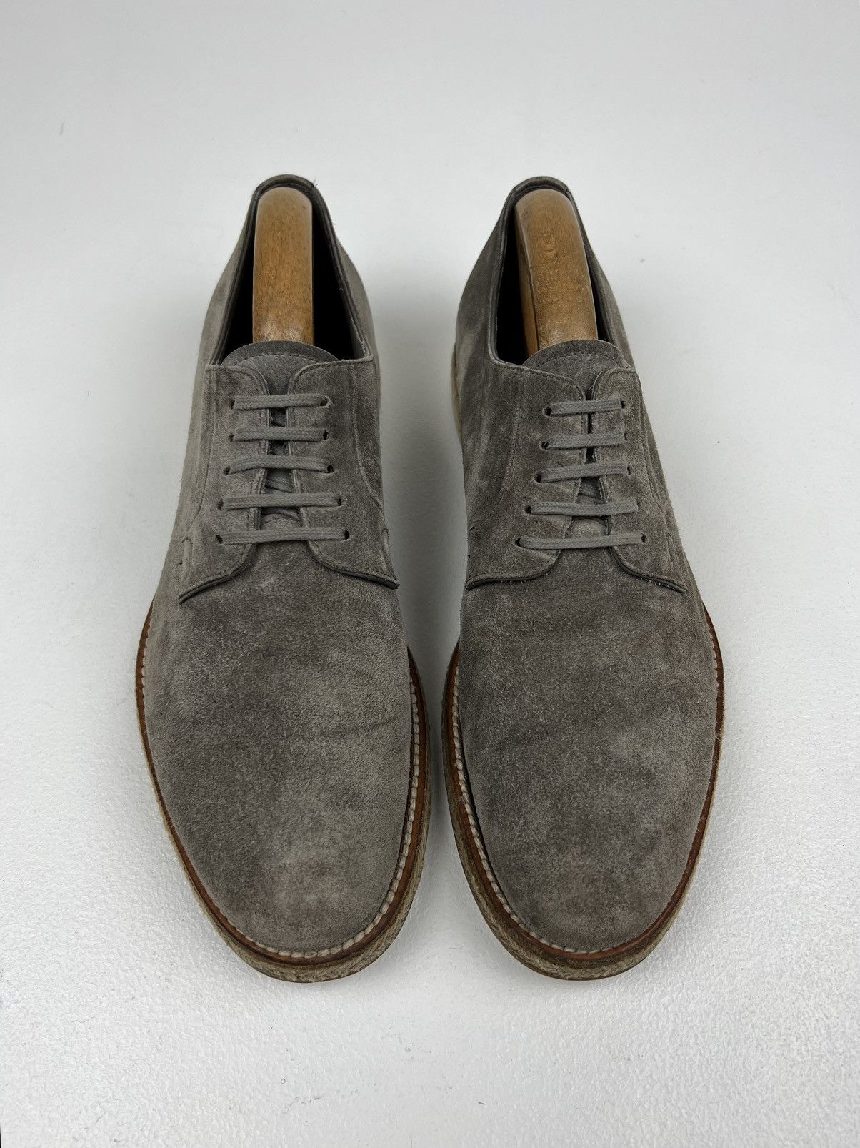 Prada PRADA Derby Suede Chukka Shoes Lace Up Vintage Beige Men’s Size US 9 / EU 42 - 3 Thumbnail