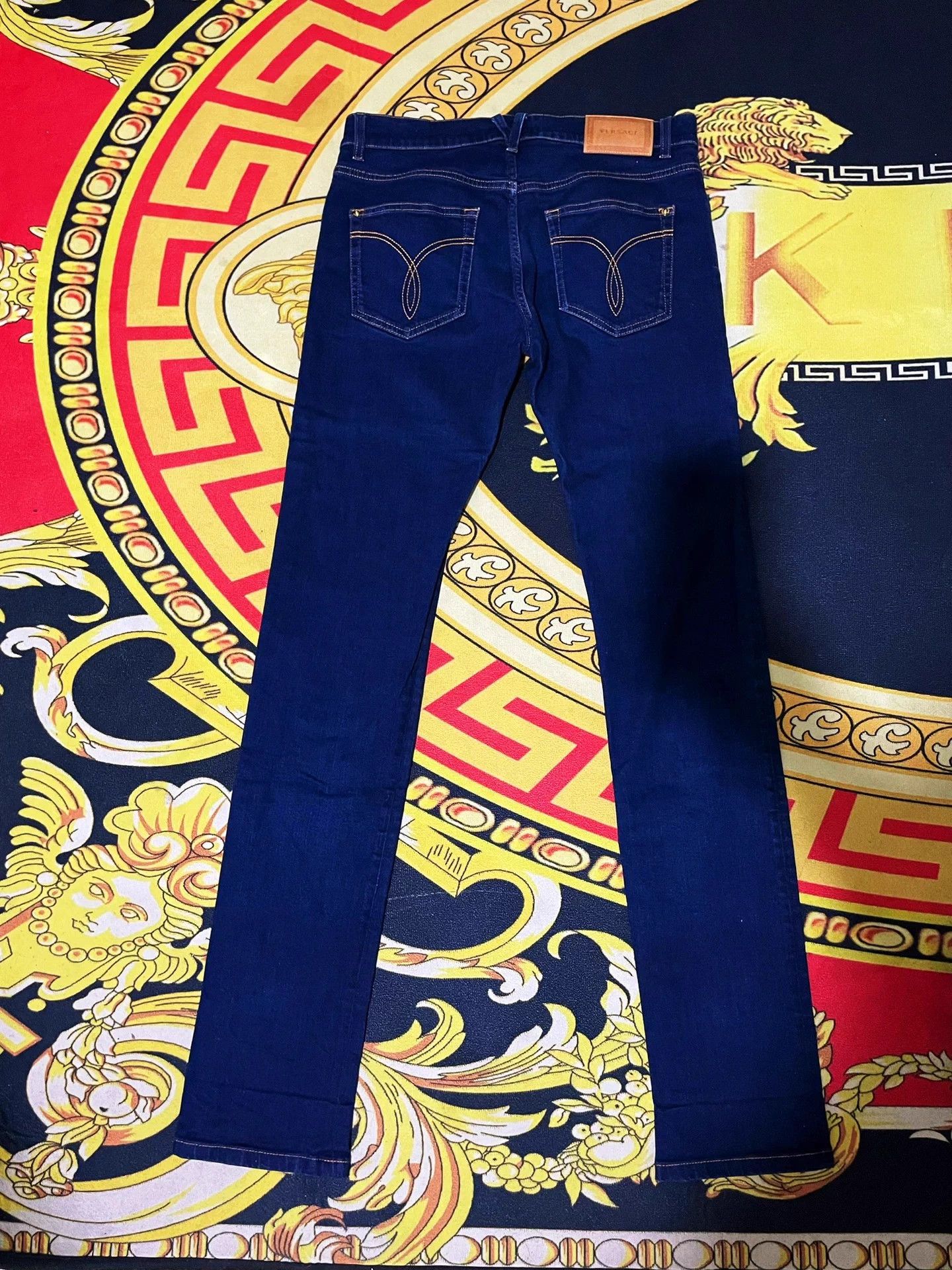 Versace Versace Main Line Rolled Cuff Knit Denim 31 Size US 31 - 2 Thumbnail