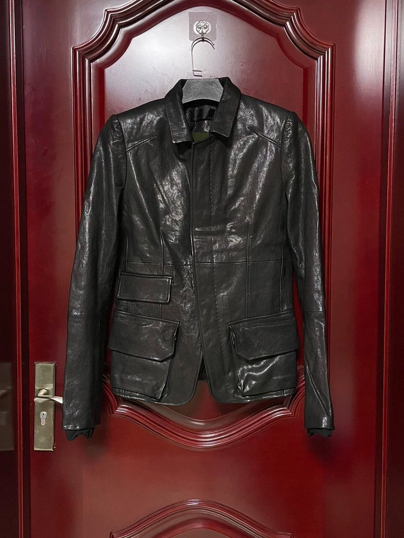 Haider Ackermann Haider Ackermann Asymmetric leather suit jacket Size 38S - 3 Thumbnail