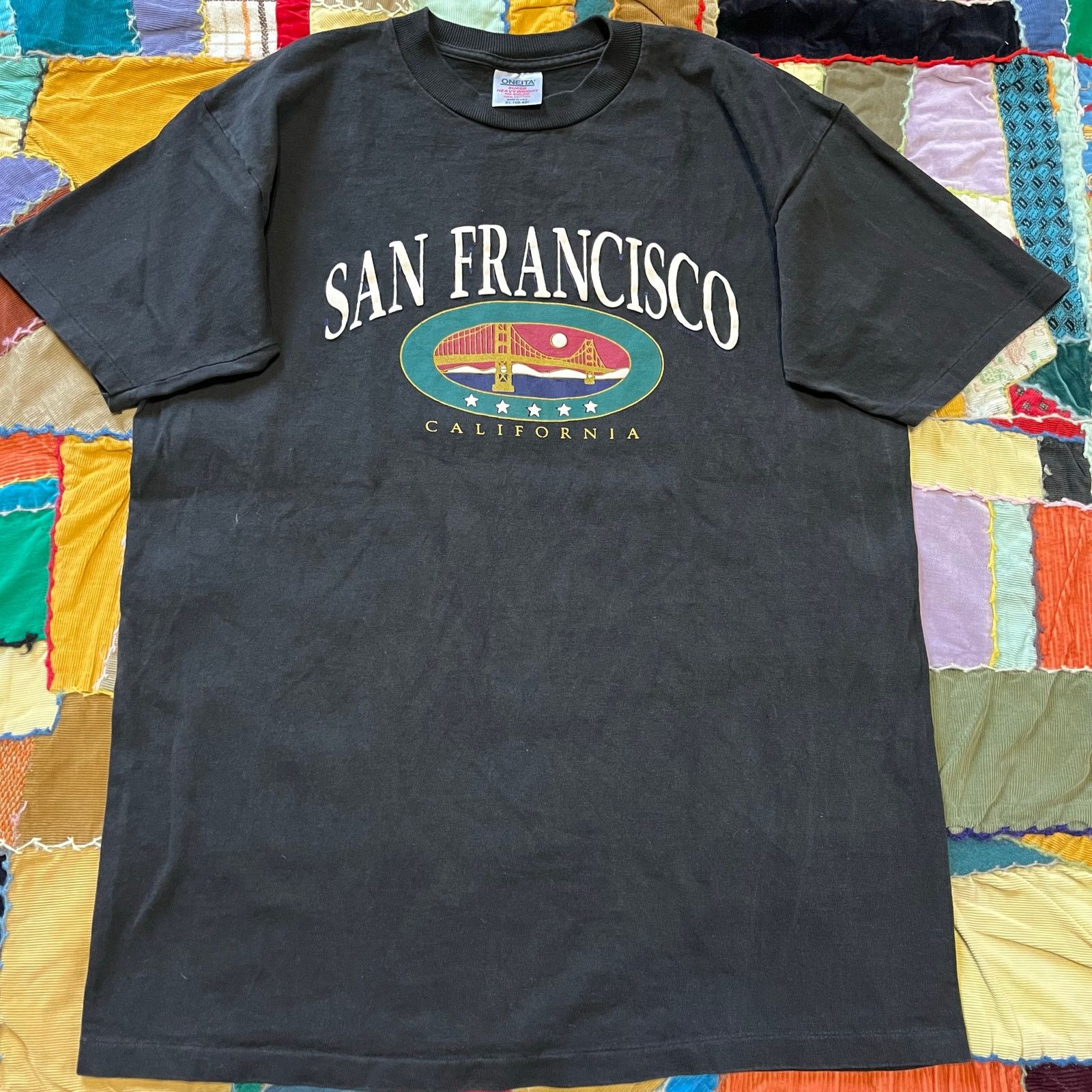 Other Vintage Oneita San Francisco Black Single Stitched Shirt XL Size US XL / EU 56 / 4 - 1 Thumbnail