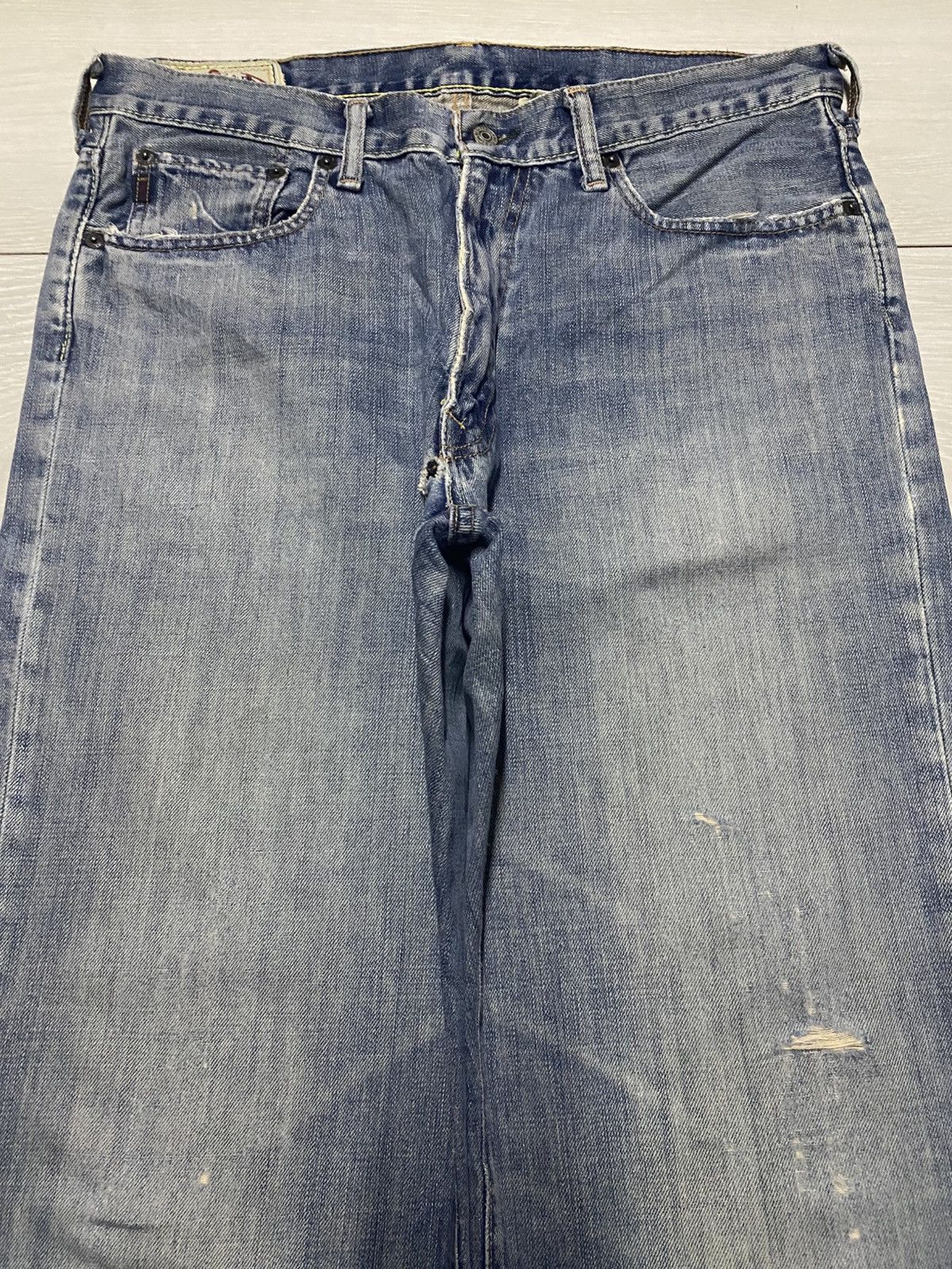 Abercrombie & Fitch Vintage Ambercrombie & Fitch 00257 Baggy Wide Leg Jeans Size US 35 - 3 Thumbnail