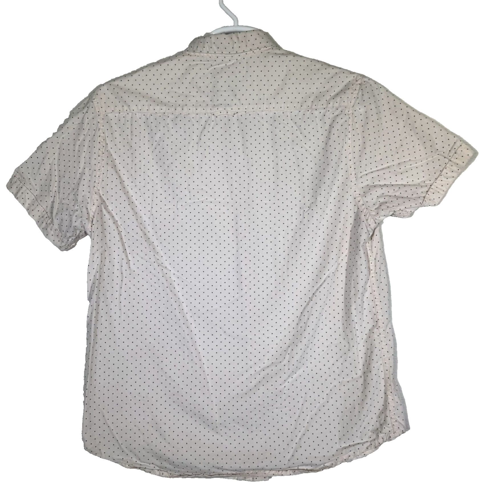 Vintage Cactus Man Shirt Men Cream Polka Dot Short Sleeve Slim Button-Down L Mens Size US L / EU 52-54 / 3 - 2 Thumbnail