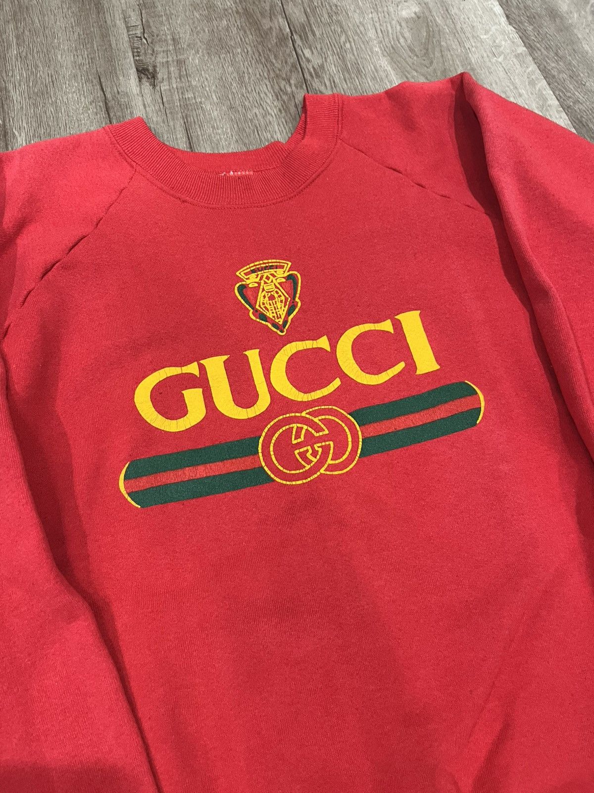 Vintage 1990s Vintage Bootleg Gucci logo Sweater Size US XL / EU 56 / 4 - 1 Thumbnail