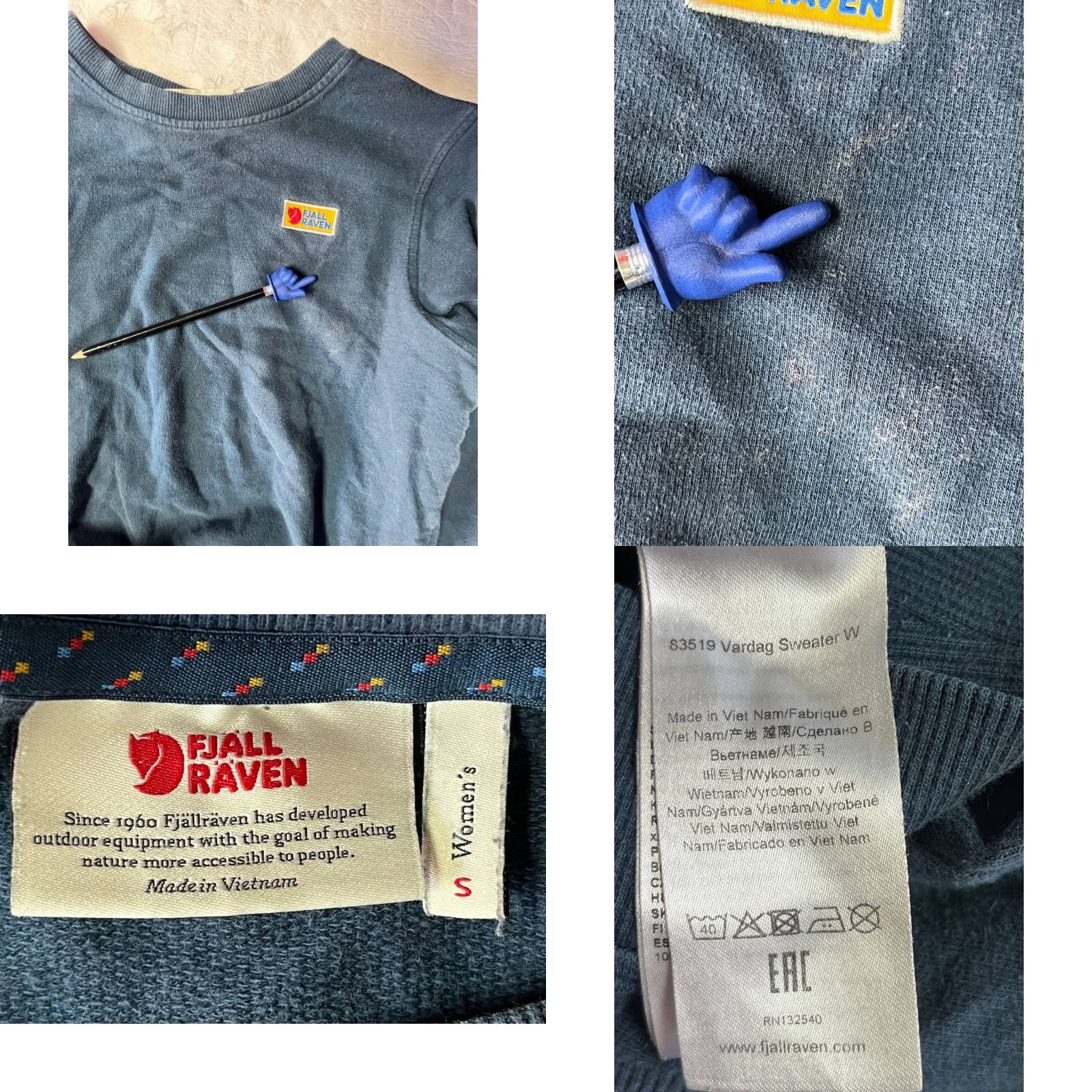 Vintage FjallRaven Sweatshirt Women Vardag Blue Size S Pullover See Pics Size S / US 4 / IT 40 - 8 Thumbnail