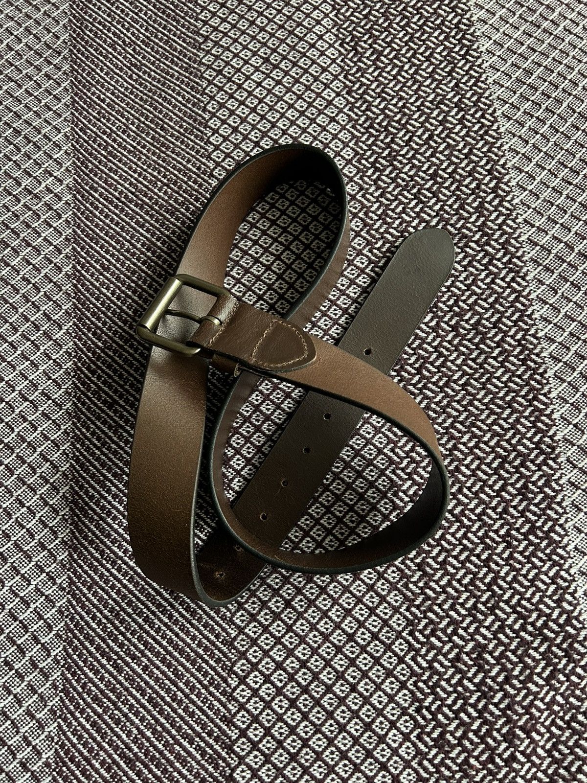 Barbour Vintage Barbour Leather Belt Men Brown Solid Style Size L Size 36 - 9 Thumbnail