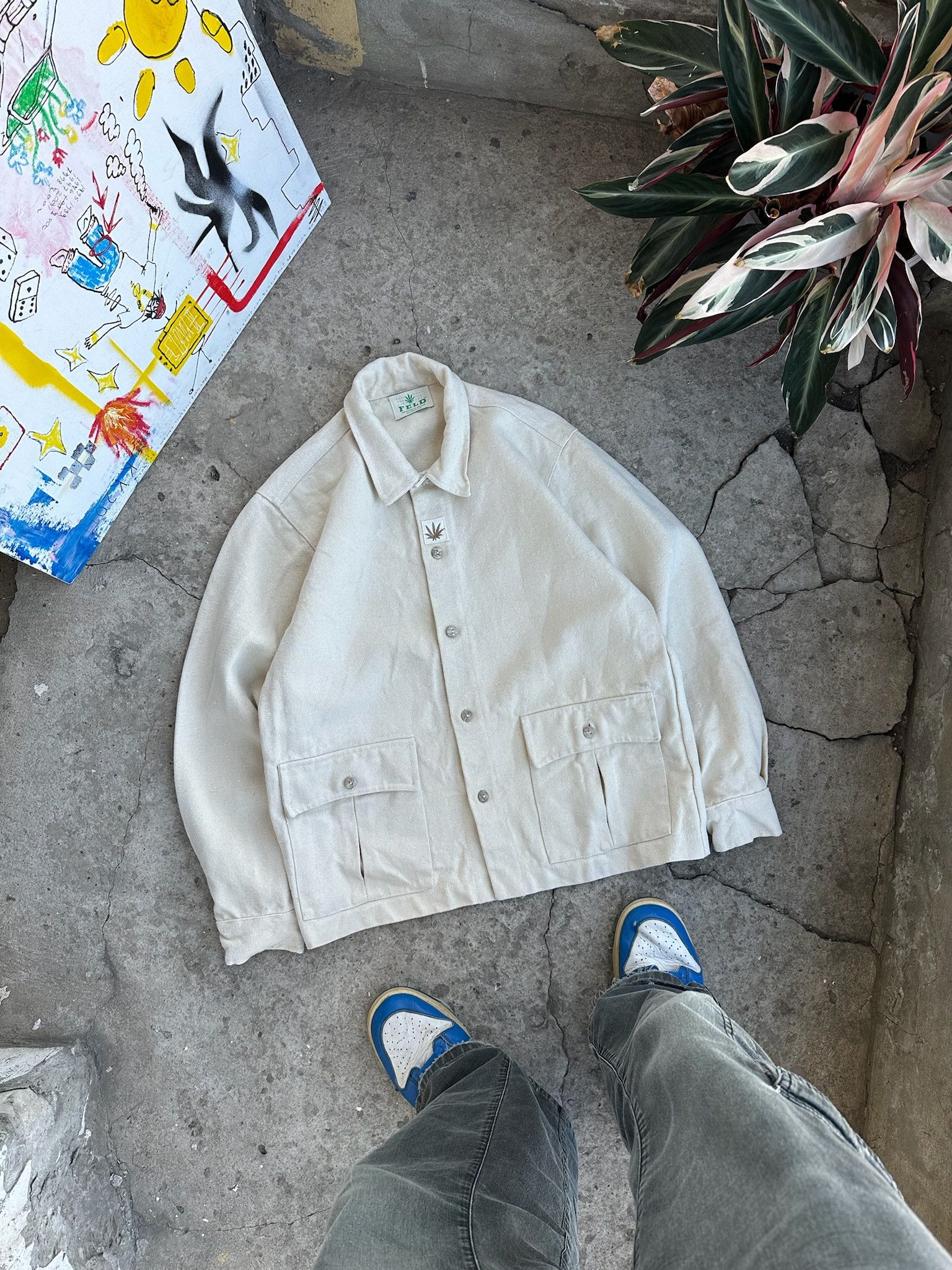 Vintage Vintage 90s Hemp Weed Logo work chore Jacket Size US M / EU 48-50 / 2 - 13 Thumbnail