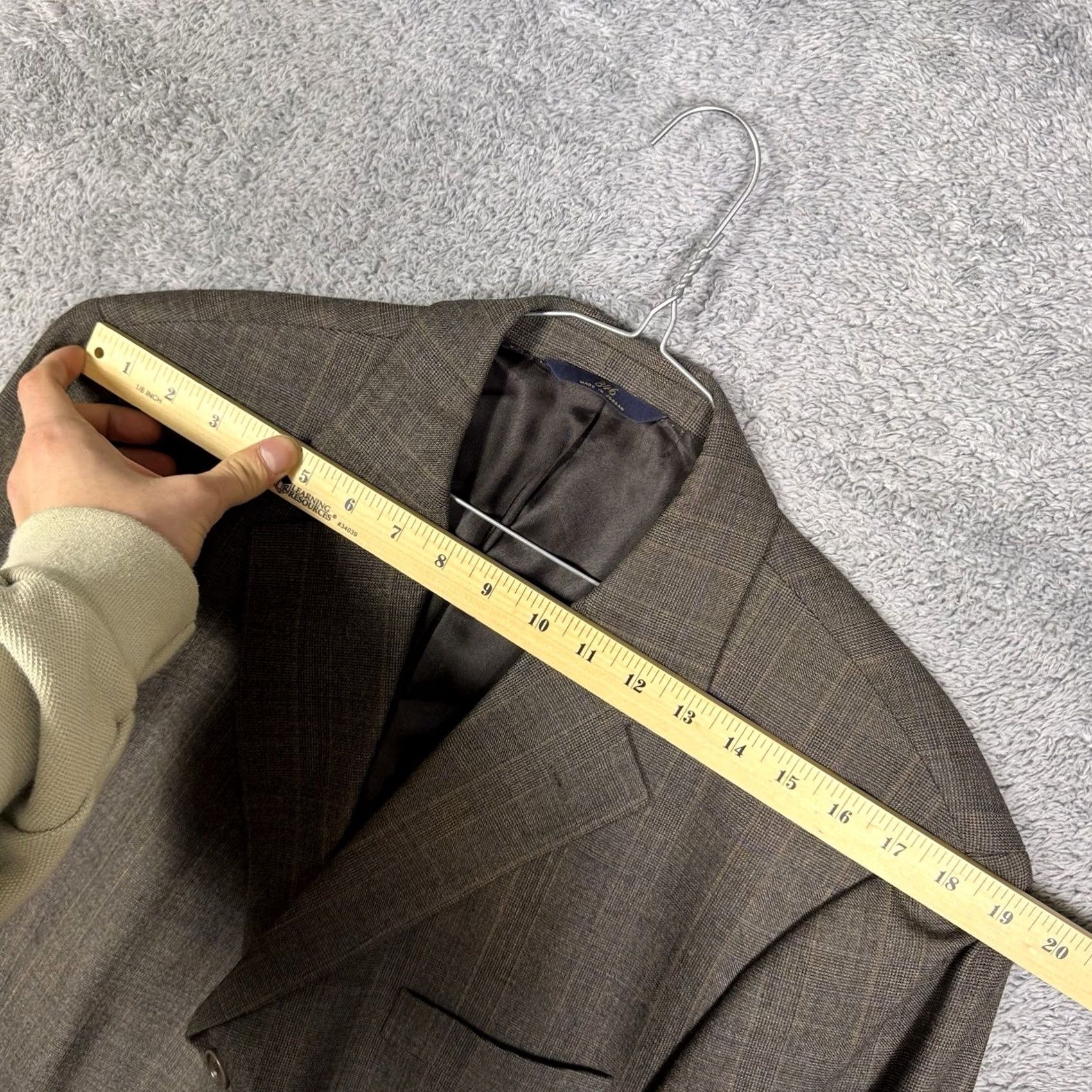 Brooks Brothers Brooks Brothers Mens 43R Suit Set in Brown Wool Stretch Blazer Slacks - 2 Piece Size 46R - 6 Thumbnail