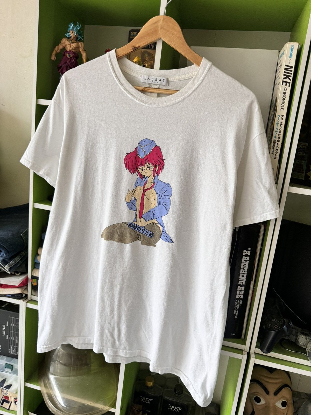 image of Anima x Labrat Tokyo Hot Design Anime in White, Men's (Size Large)