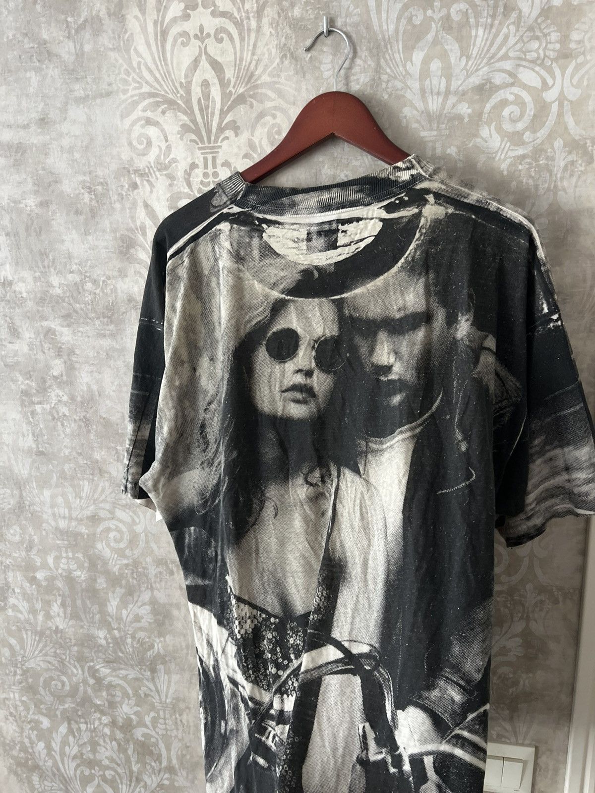 Vintage Vintage 90s All Over Print Biker Tee Graphic Harley Style Size US XL / EU 56 / 4 - 22 Thumbnail