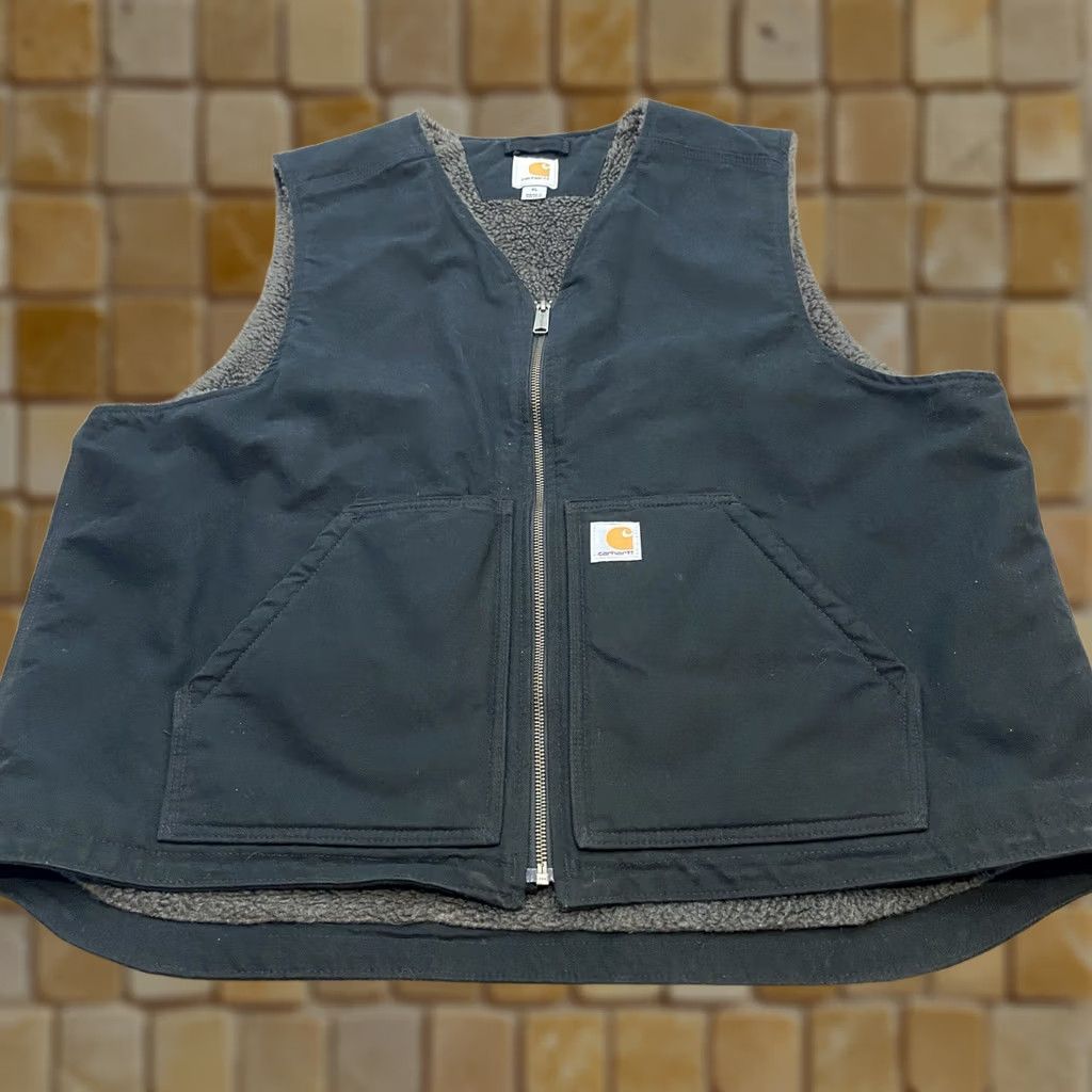 Carhartt VINTAGE Carhartt Vest Adult XL Regular Black Duck Sherpa