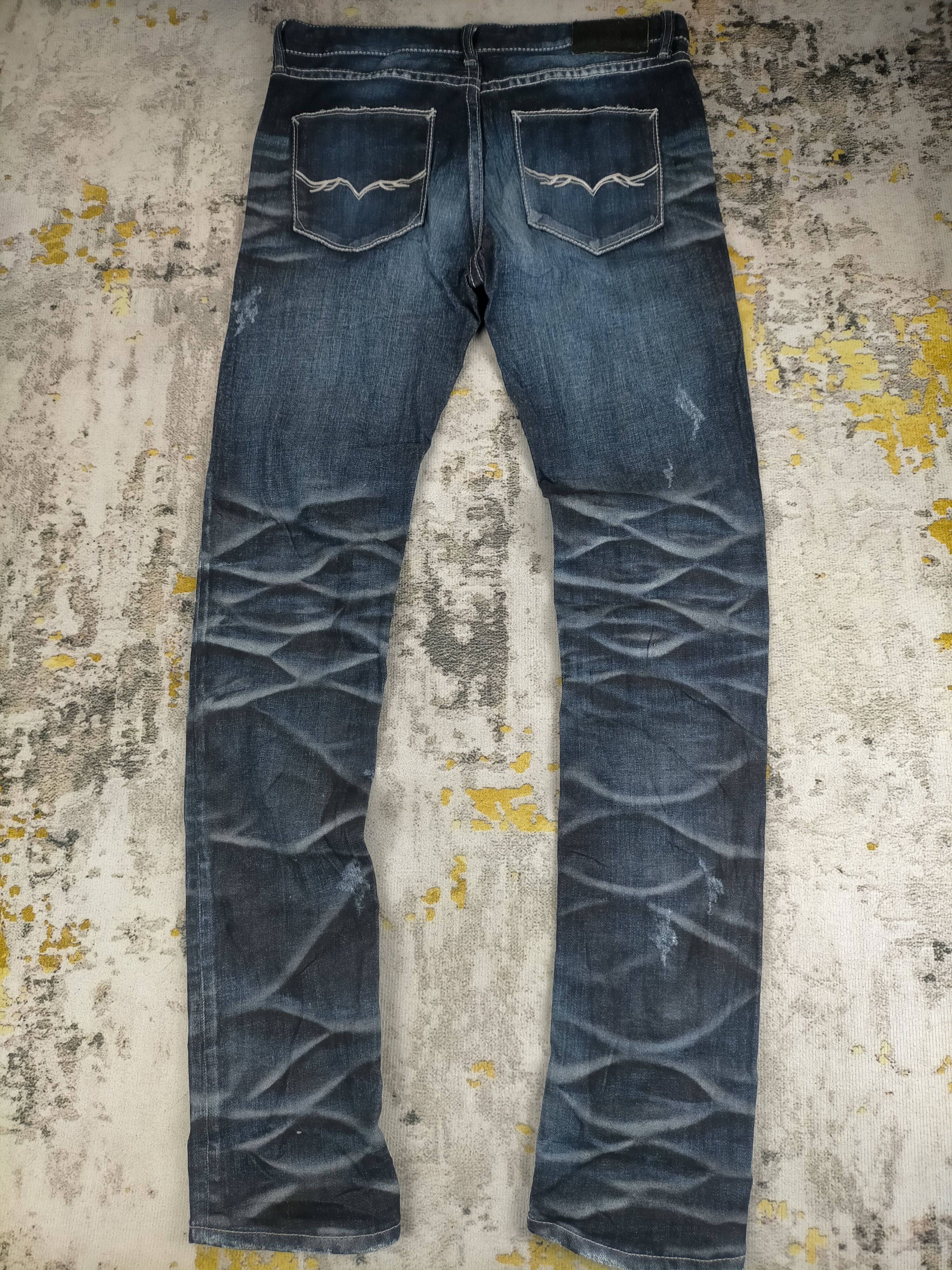 14th Addiction Rare Fuga Distressed Clawmark Washed Skinny Jeans Size US 30 / EU 46 - 2 Thumbnail