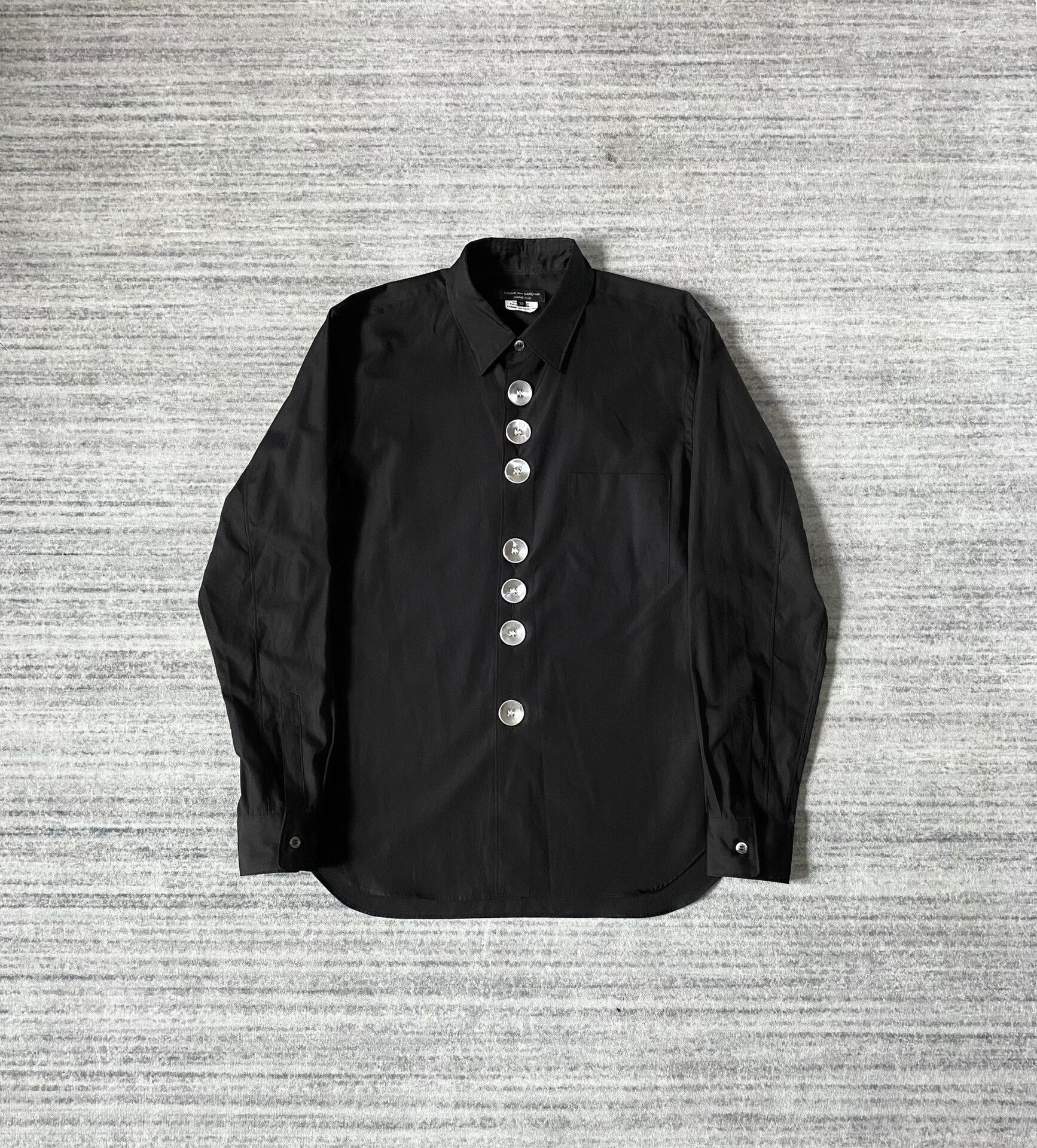 Comme des Garcons Comme Des Garcons Black Button-Up Shirt Jacket Size US XS / EU 42 / 0 - 1 Thumbnail