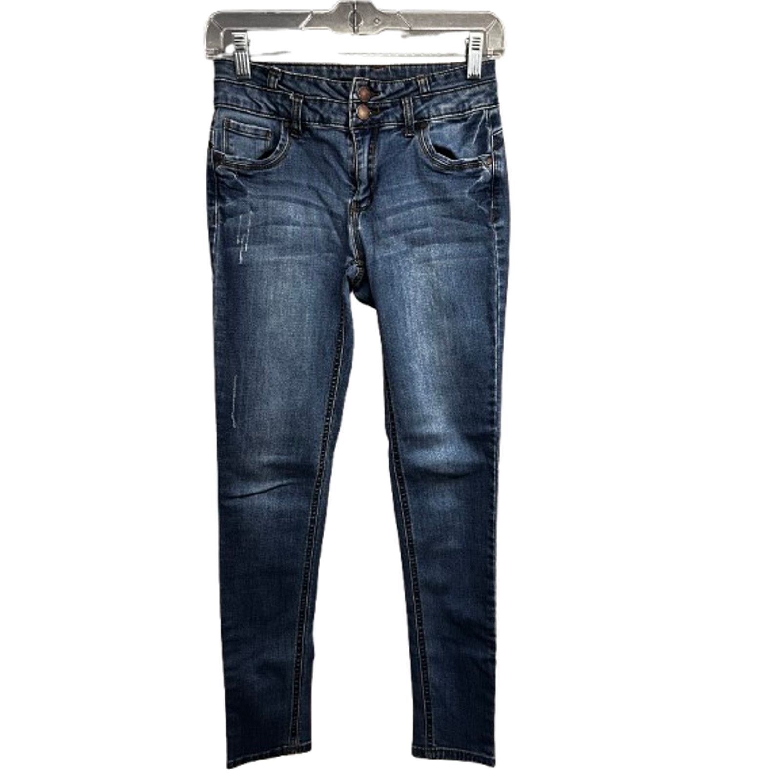 Vintage Distressed Skinny Jeans Womens 5 Stretch Relaxed 25x28 Size 25" / US 0 / IT 36 - 2 Thumbnail