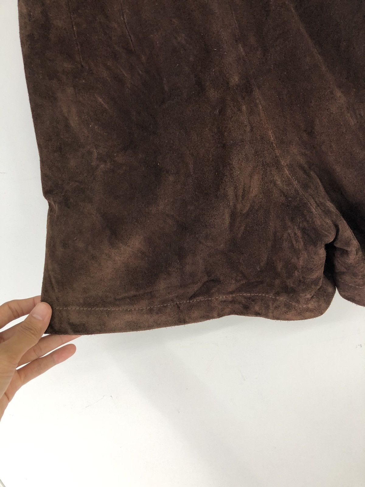 Leather Vintage Cow Leather Short Pants Size 23" - 17 Thumbnail