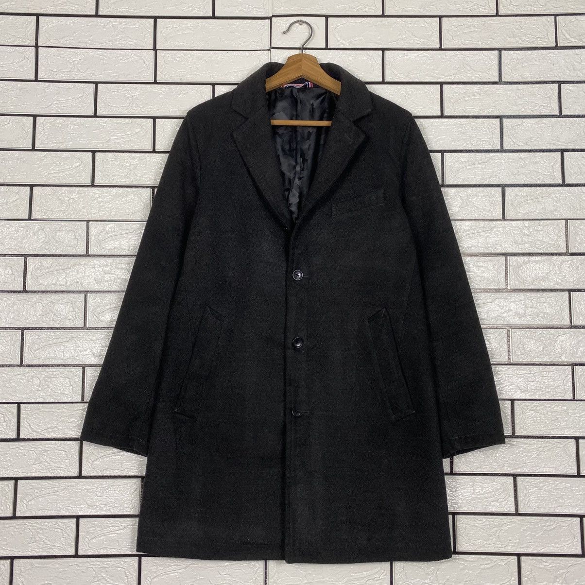 Japanese Brand Wool Long Jacket Overcoat Beams Heart Issey Miyake Size US M / EU 48-50 / 2 - 2 Thumbnail