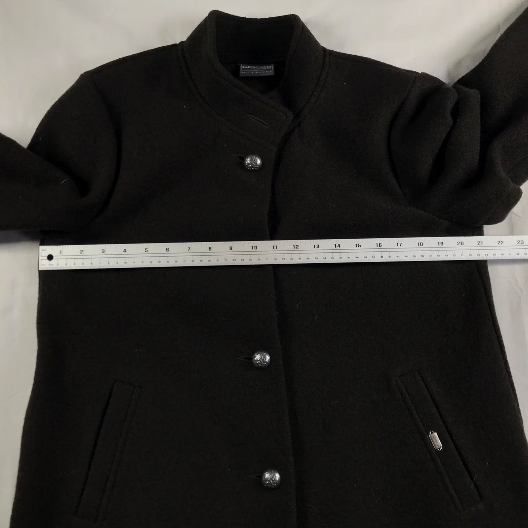 Vintage Geiger Austria Brown Boiled Wool Tyrolean Coat 40 Womens Size S / US 4 / IT 40 - 3 Thumbnail
