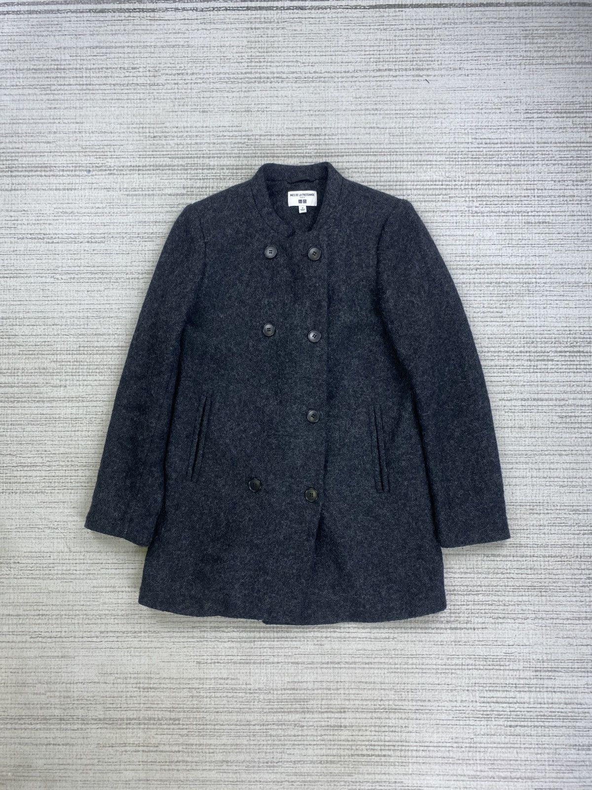 Designer × Uniqlo × Vintage Vtg Uniqlo X Ines De La Fressange Paris Wool Jacket Coat Size US S / EU 44-46 / 1 - 1 Thumbnail