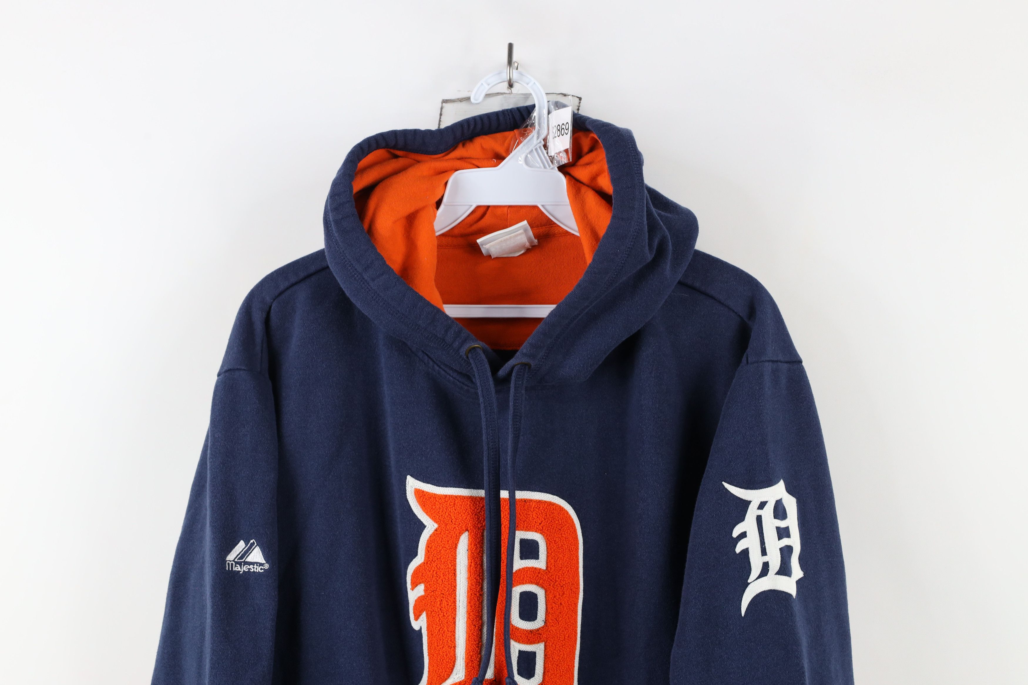 Majestic × Vintage Vintage Majestic English D Detroit Tigers Baseball Hoodie Size US L / EU 52-54 / 3 - 2 Thumbnail