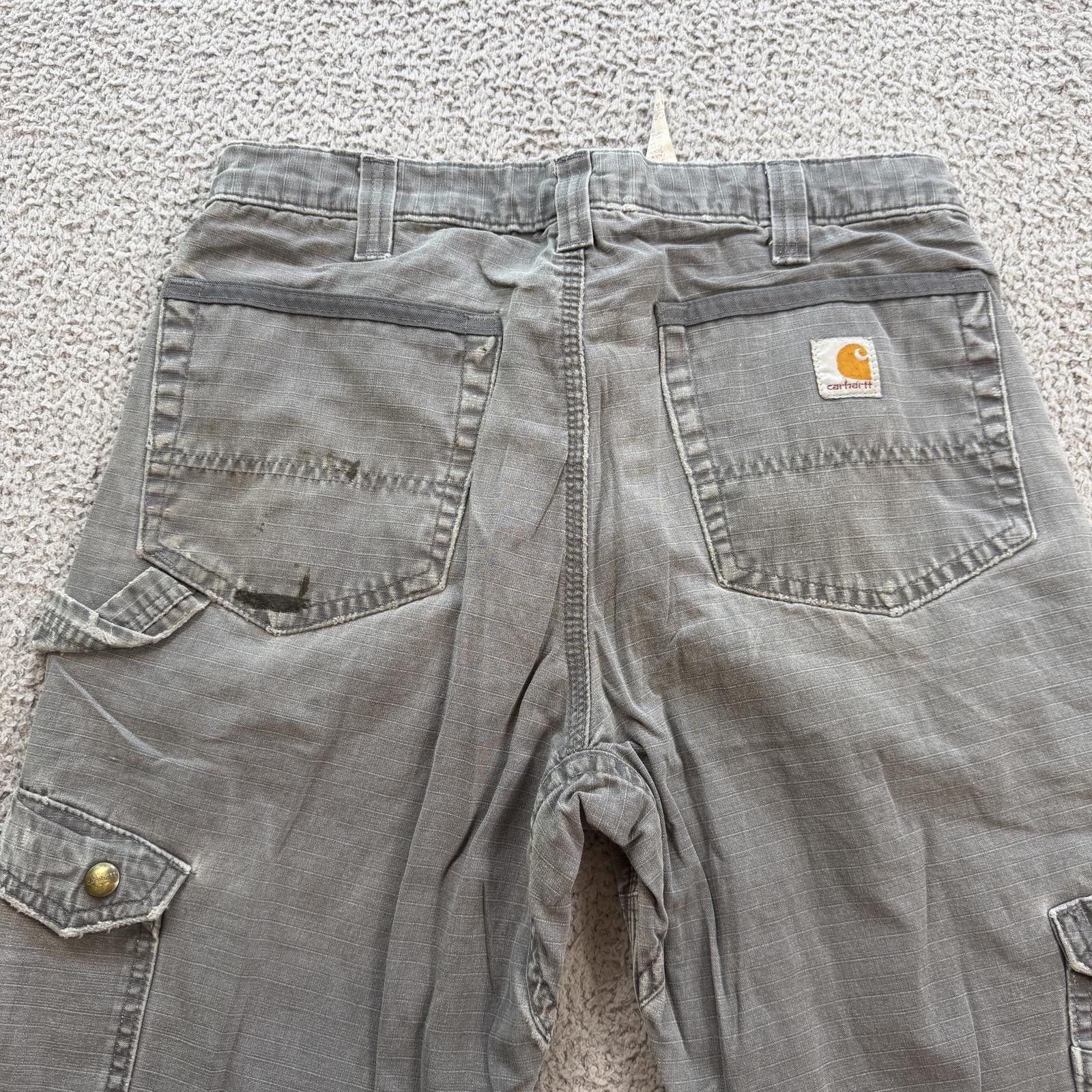 Carhartt Carhartt Double Knee Cargo Lined Pants 32x30 Grey Relaxed Size US 32 / EU 48 - 8 Thumbnail