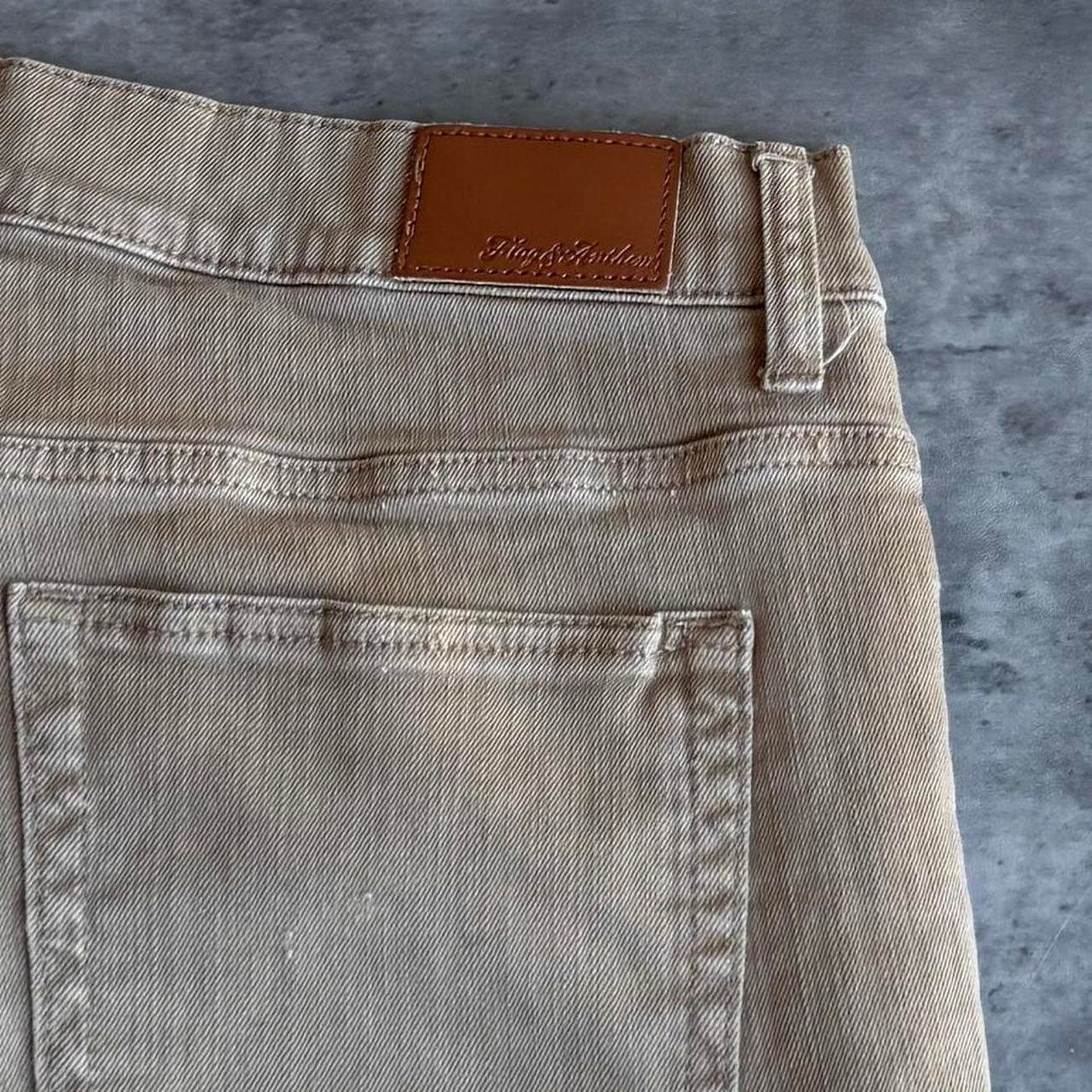 Flag & Anthem × Vintage Vintage Y2K Flag & Anthem Tonal Tan Essential Denim Jeans Size US 34 / EU 50 - 4 Thumbnail