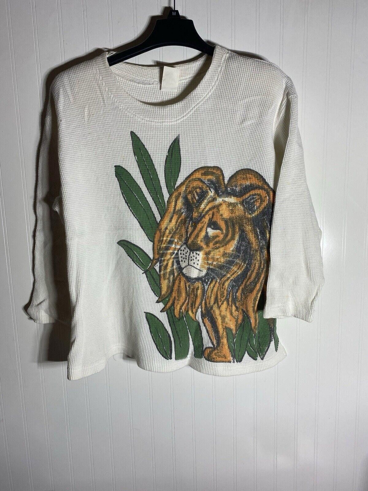 Designer Vintage Ease Sport Tiger Hand Painted T Shirt Size XXL / US 16-18 / IT 52-54 - 1 Thumbnail